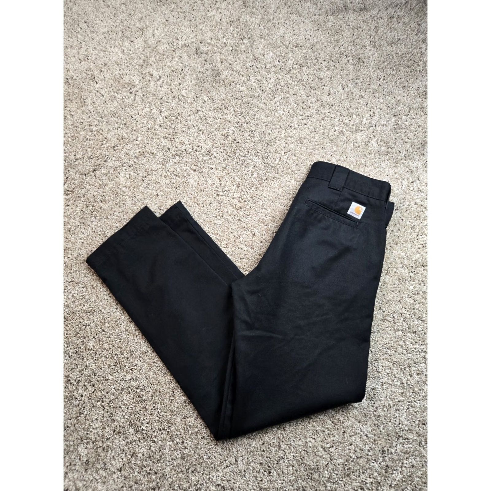Carhartt VINTAGE Carhartt WIP Master Pants 30X32 Mens Black Straight Leg Twill Work In Progress Nightlog? Size US 30 / EU 46 - 2 Thumbnail