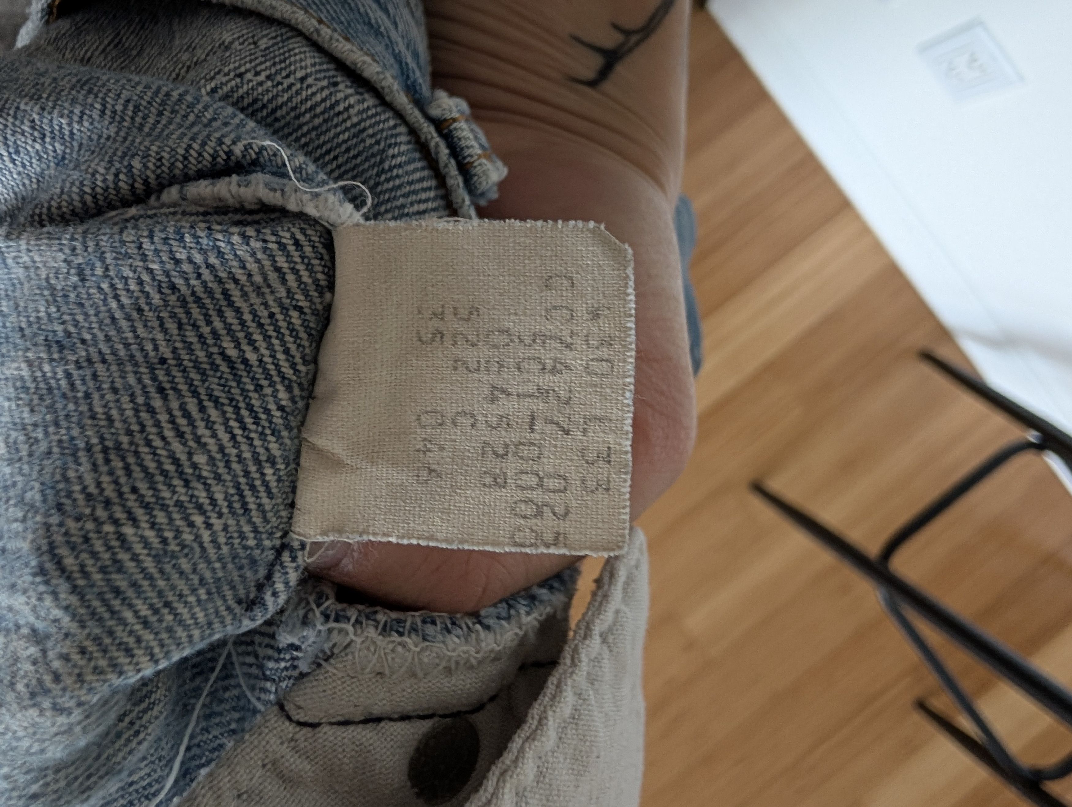 Levi's Helmut Lang Style Panted Denim, CRAZY DISTRESSING Size US 29 - 4 Thumbnail