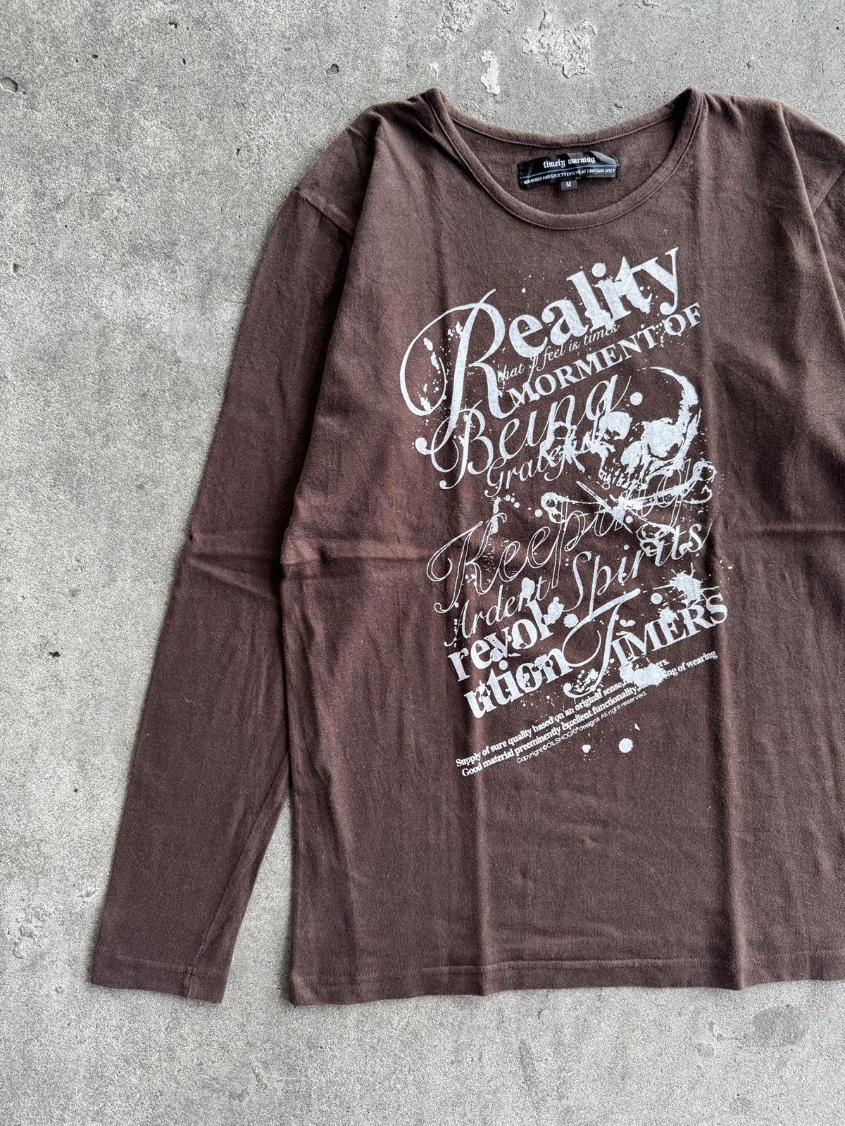 If Six Was Nine Japanese Poem Timely Warning Punk LS Tshirt Size US M / EU 48-50 / 2 - 4 Thumbnail
