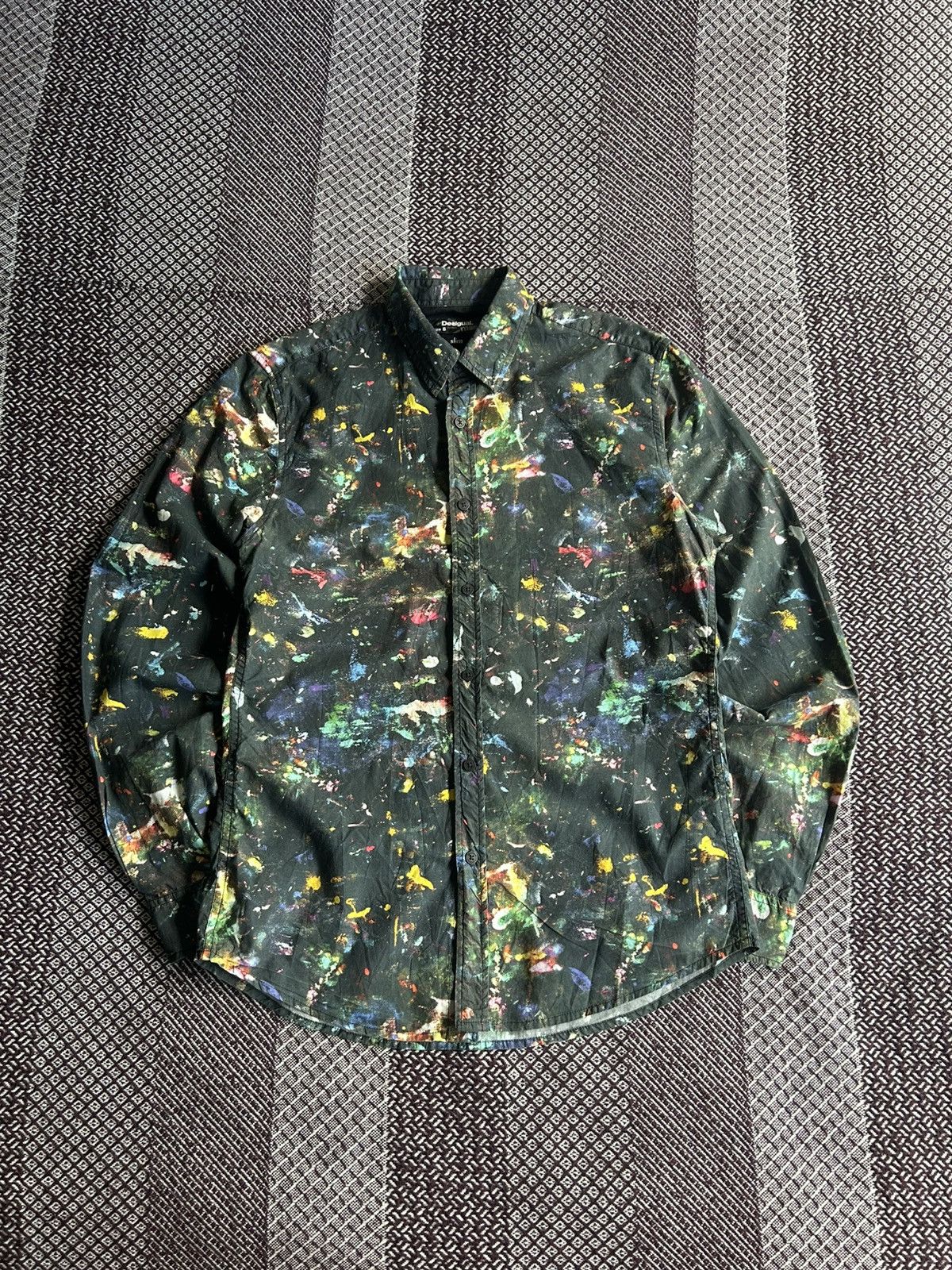 Desigual Desigual Painted Pattern Streetwear Style Shirt Men Size S Size US S / EU 44-46 / 1 - 1 Thumbnail