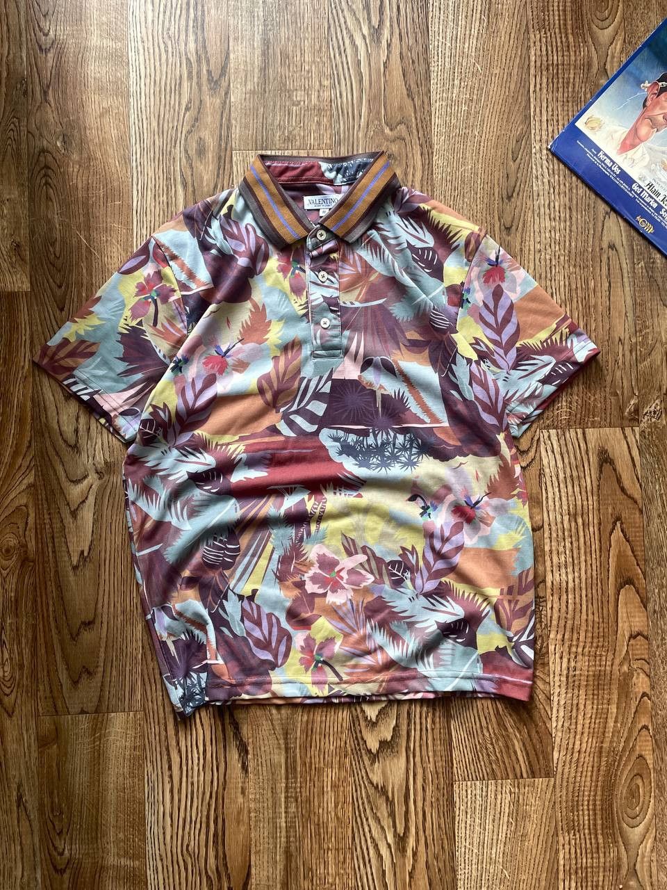 Valentino Valentino Polo Shirt/ Floral Design Size US M / EU 48-50 / 2 - 1 Thumbnail