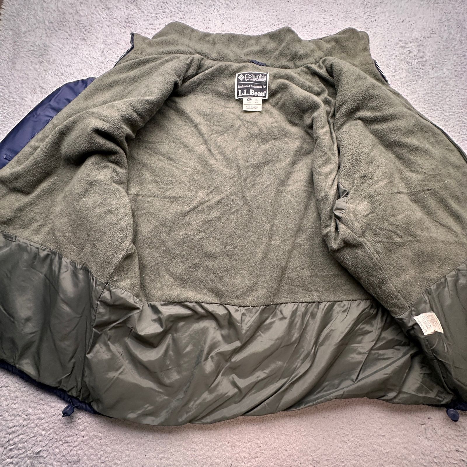 L.L. Bean VTG Columbia LL Bean Fleece Lined Jacket Mens XL Full Zip Size US XL / EU 56 / 4 - 10 Thumbnail