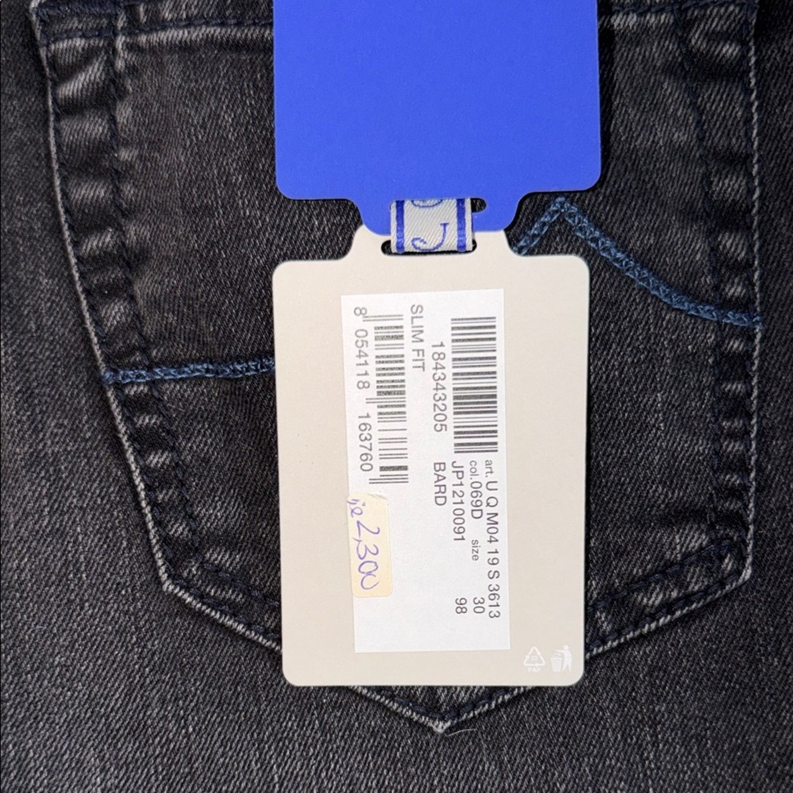 Jacob Cohen Jacob Cohen Dark Gray Bard Men's Jeans Size 30 Size US 30 / EU 46 - 2 Thumbnail