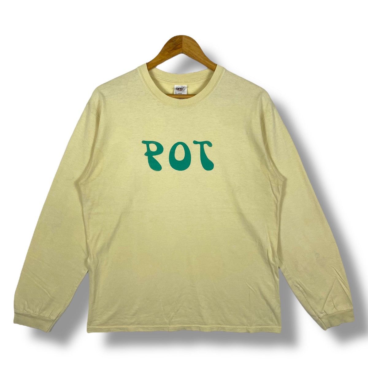 Vintage Vintage 00's POT REAL SHOP Graphic Longsleeve Tee Shirt Size US L / EU 52-54 / 3 - 1 Thumbnail