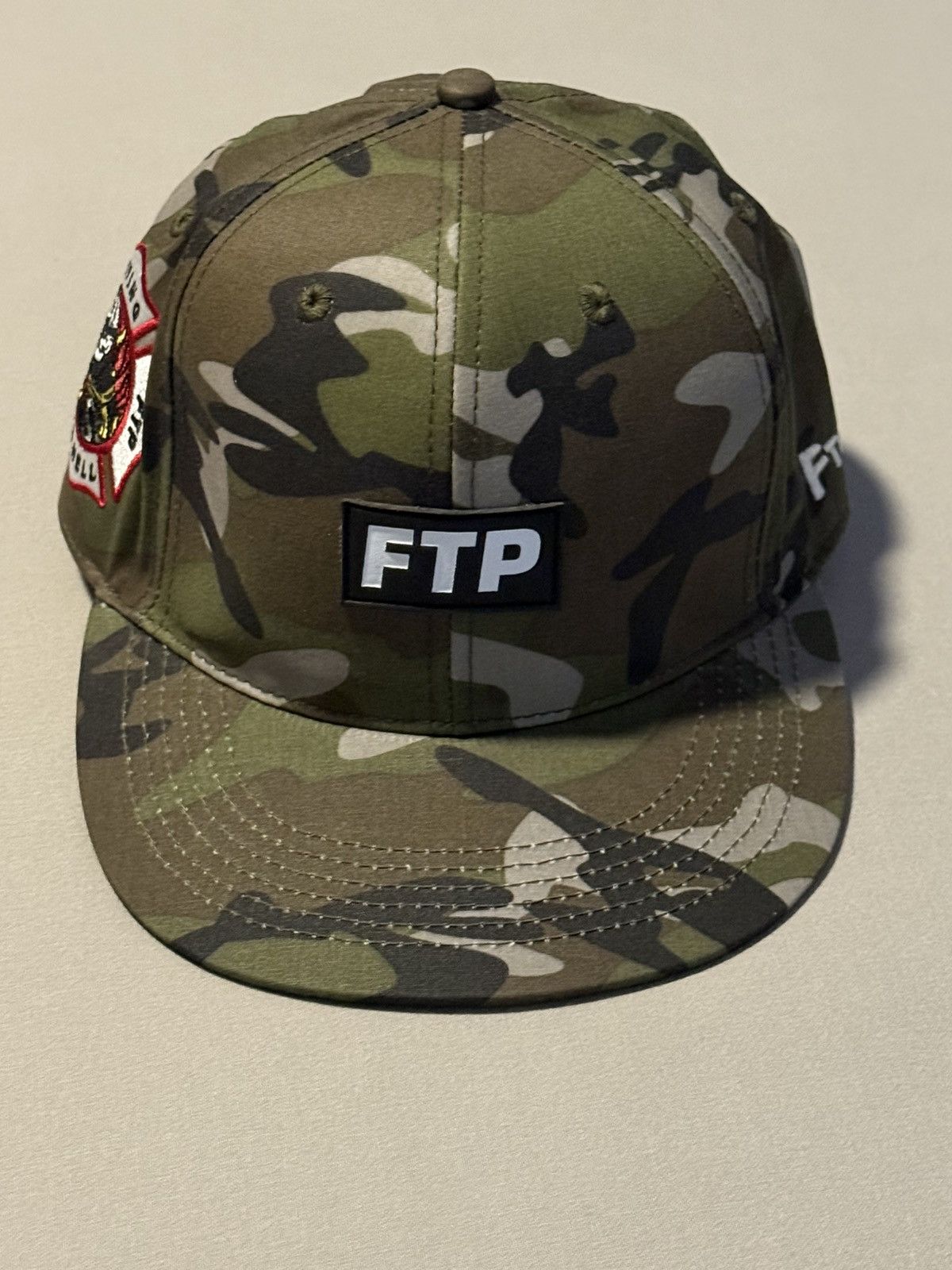 FTP Fuck The Population Firearm Wax Cotton Camo Fitted Hat