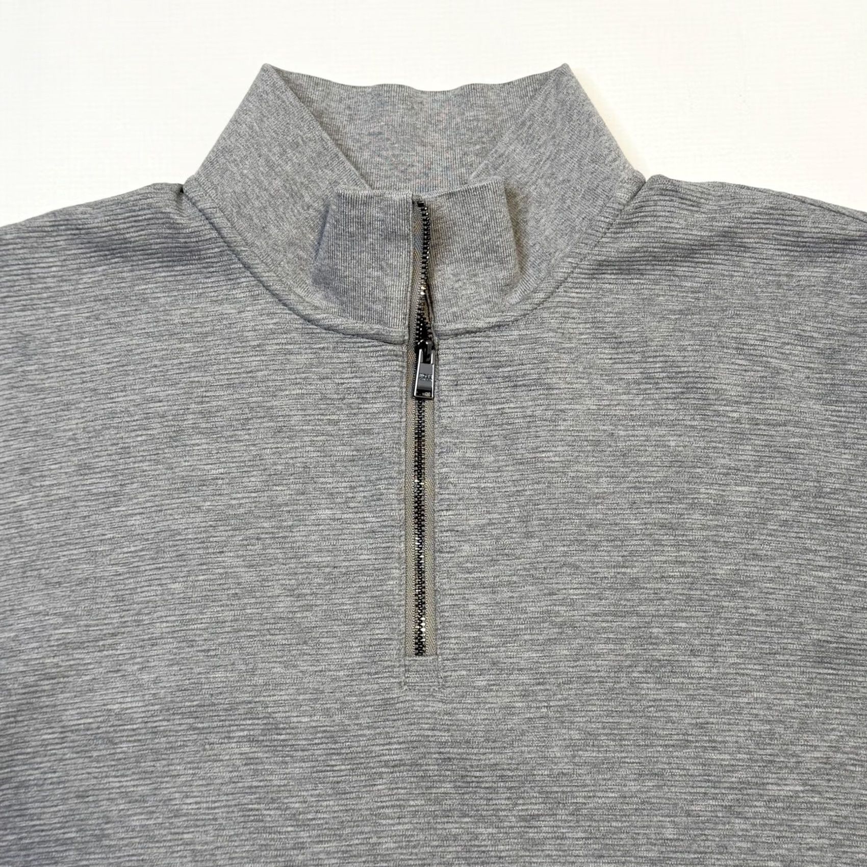 Hugo Boss BOSS Hugo Boss Sweater Mens Large Gray Quarter Zip Mock Neck Pullover Long Sleeve Knit Size US L / EU 52-54 / 3 - 3 Thumbnail