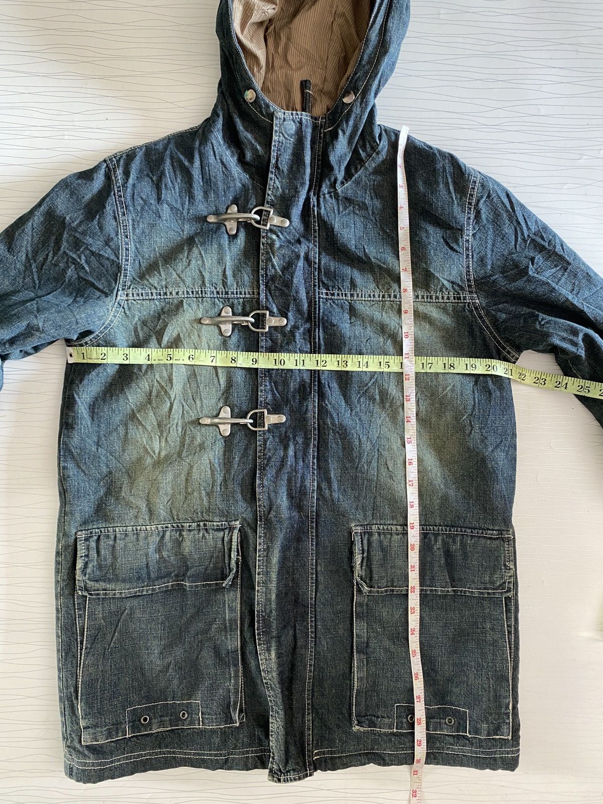Japanese Brand Wash Denim Blues Parka Jacket in Mid Blue Kapital Style Size US M / EU 48-50 / 2 - 19 Thumbnail