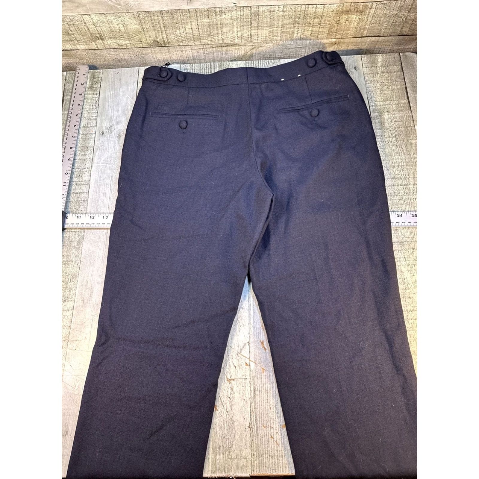 Express VINTAGE Men’s Express Slim Dress Pants 30 X 32 Deep Navy Blue Size US 30 / EU 46 - 4 Thumbnail