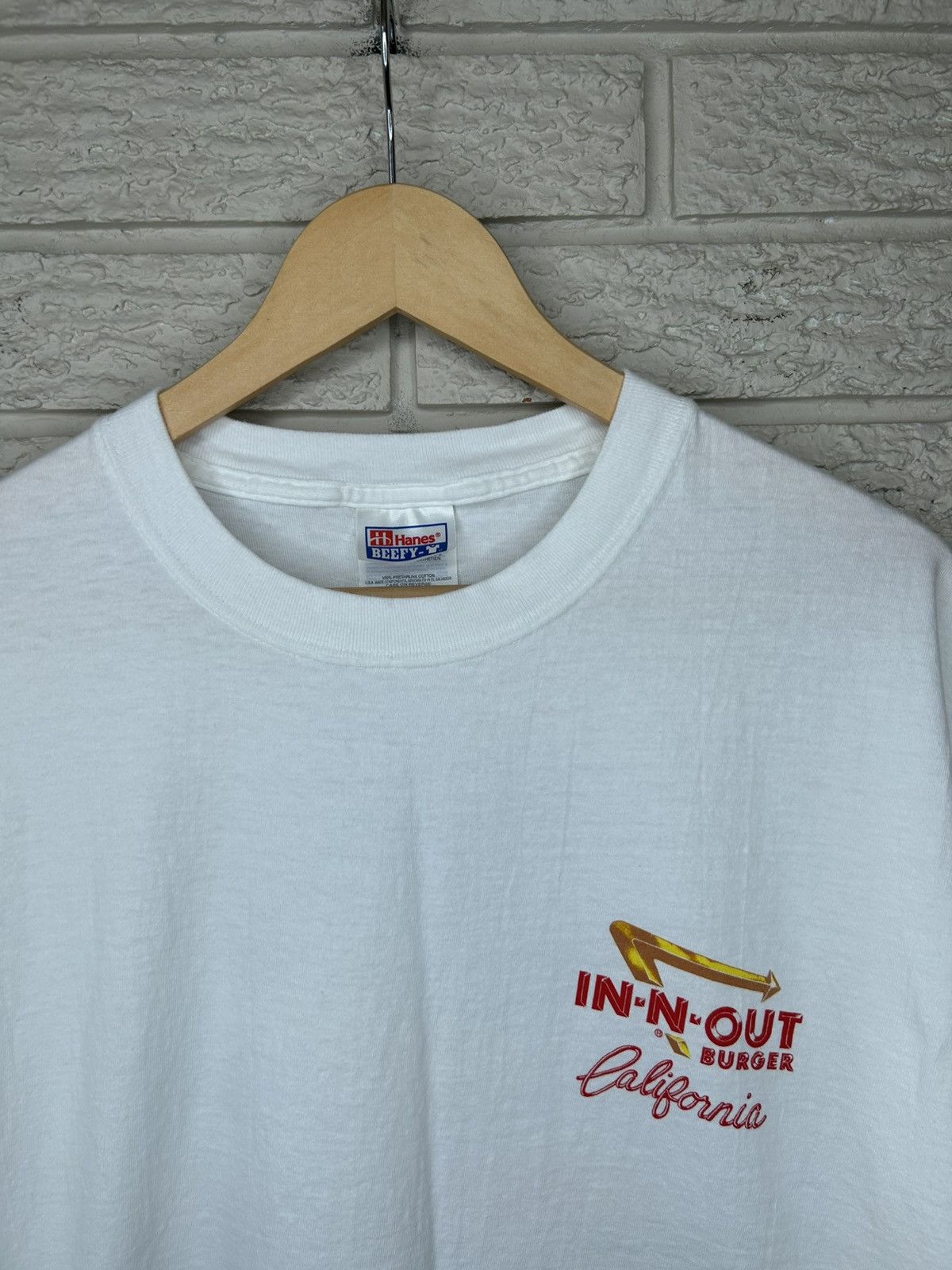 Vintage Vintage 1999 In N Out Burger California Promo T Shirt Size US XL / EU 56 / 4 - 2 Thumbnail