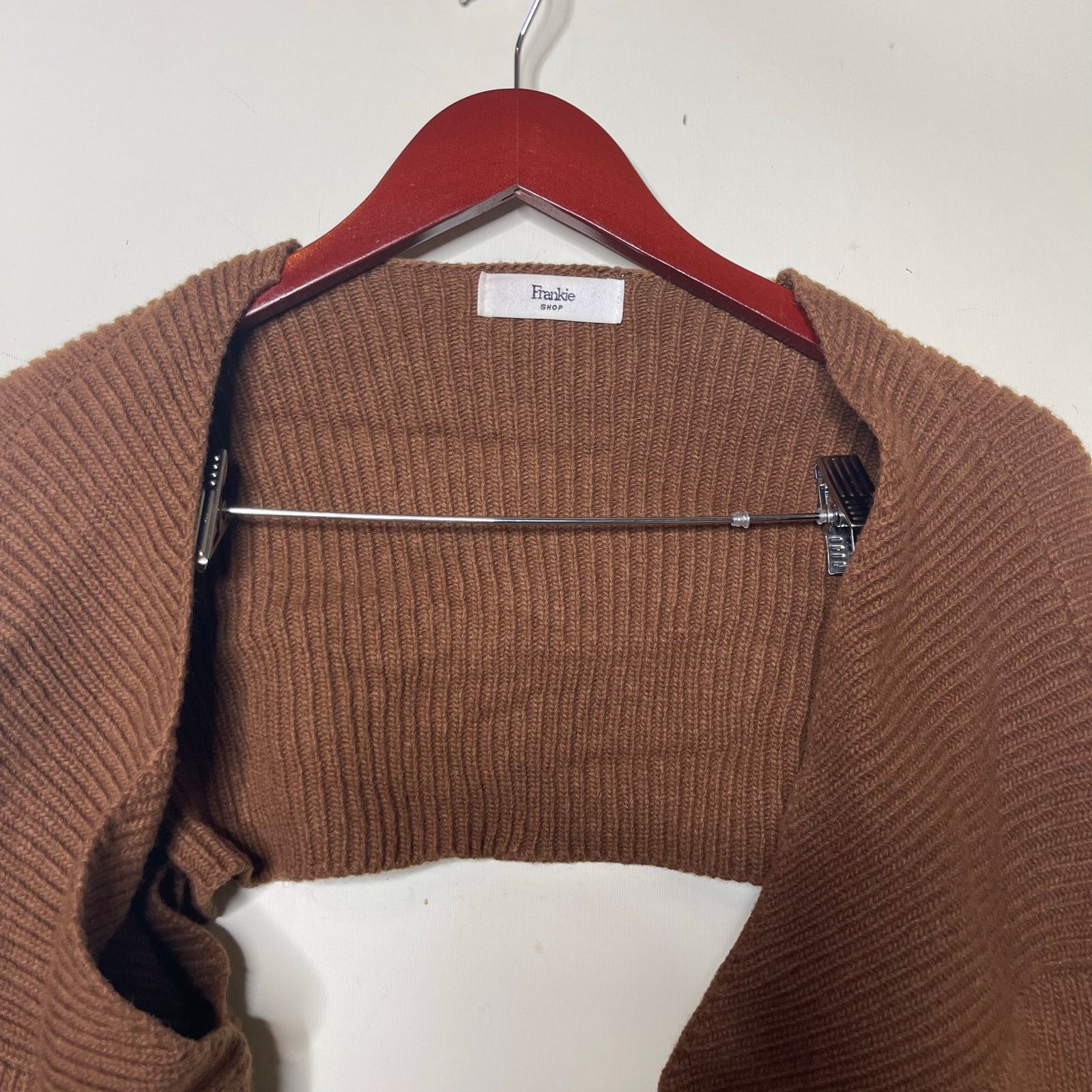 Frankie Shop Frankie Shop Brown Knitted Bolero Shrig Cardigan sleeves M Size M / US 6-8 / IT 42-44 - 6 Thumbnail