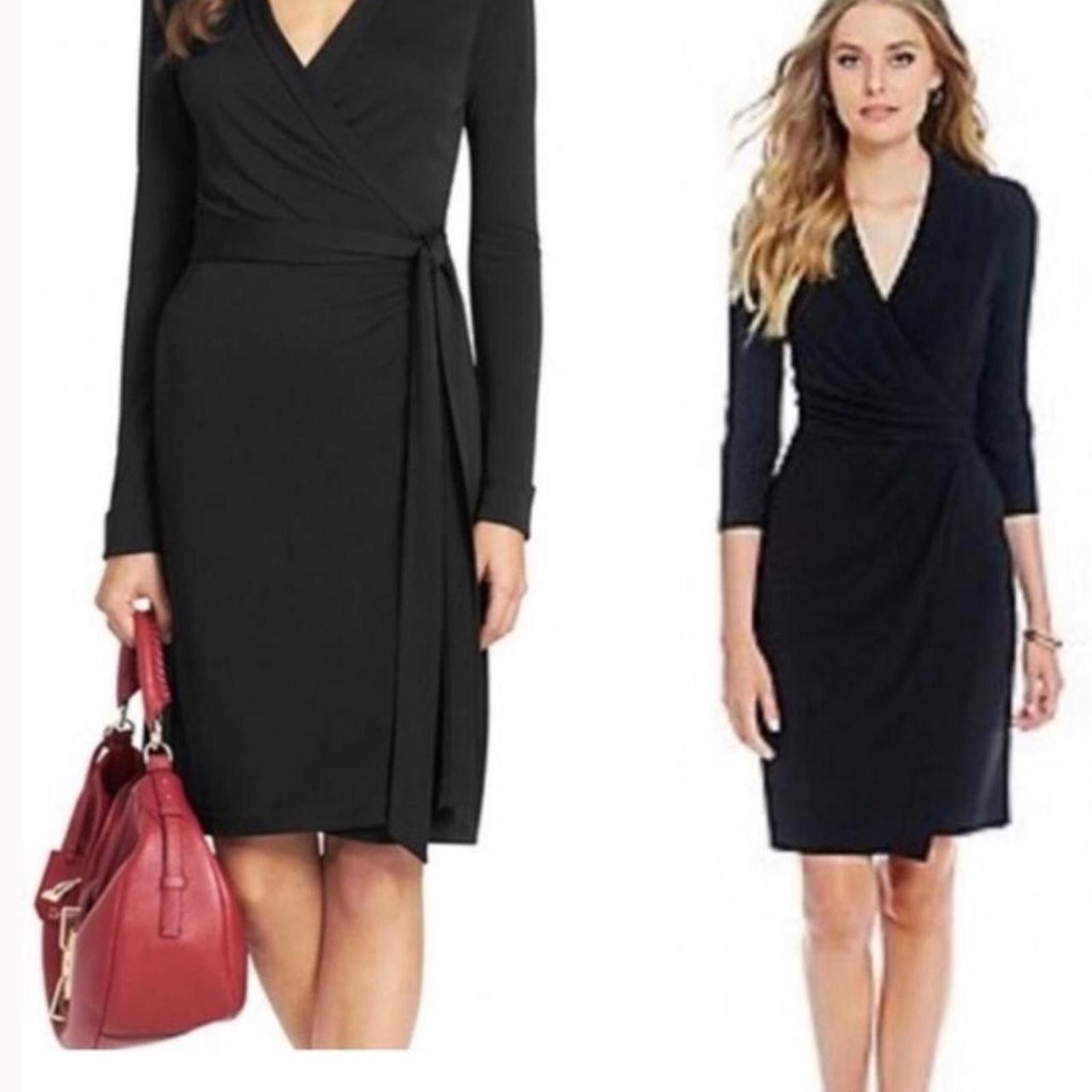 Other Grey long sleeve wrap dress with tie waist #workwear #office Size L / US 10 / IT 46 - 1 Thumbnail