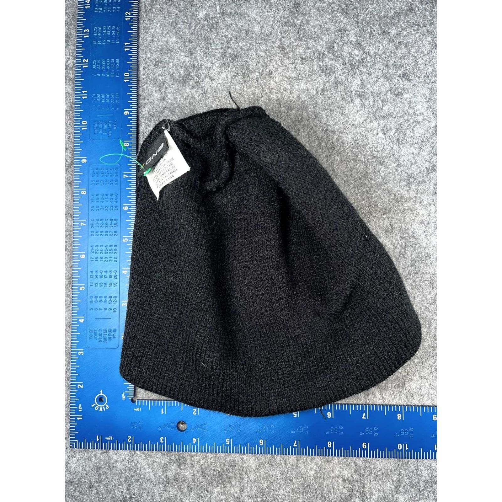 Vintage DNB Beanie Mens One Size Black Knit Fish Skeleton Logo Stretch Winter Casual Size ONE SIZE - 5 Thumbnail