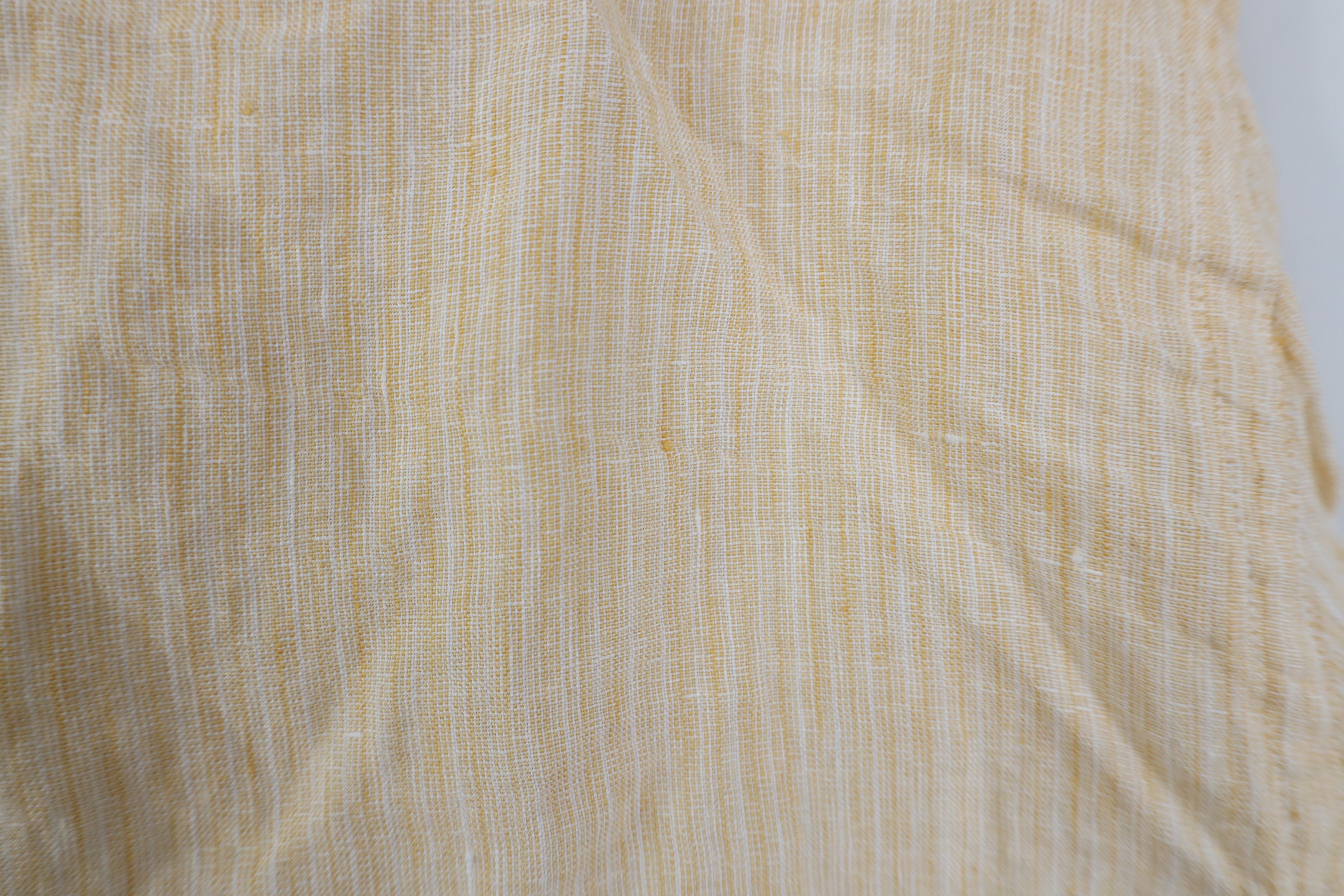 Ermenegildo Zegna Ermenegildo Zegna Linen Striped Collared Button Shirt Orange Size US M / EU 48-50 / 2 - 9 Thumbnail