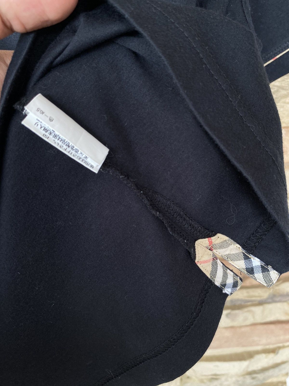 Vintage Vintage Burberry Golf Brit Nova Check Black Roundneck Tees Size US M / EU 48-50 / 2 - 7 Thumbnail