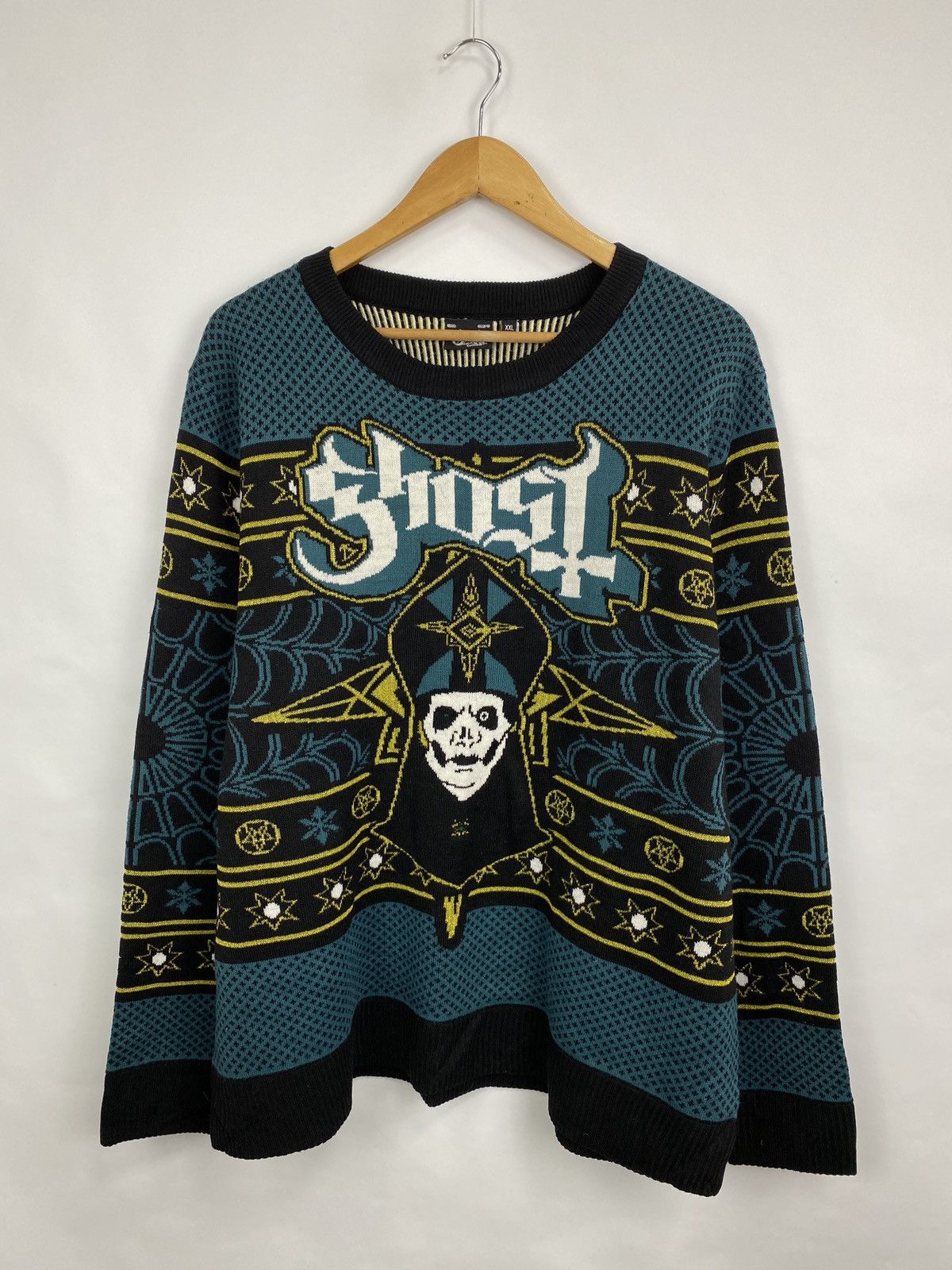 Vintage 🇺🇸 Y2K Anarchy Ghost Sweater Skull Skeleton Rare Retro Hype Size US XL / EU 56 / 4 - 3 Thumbnail