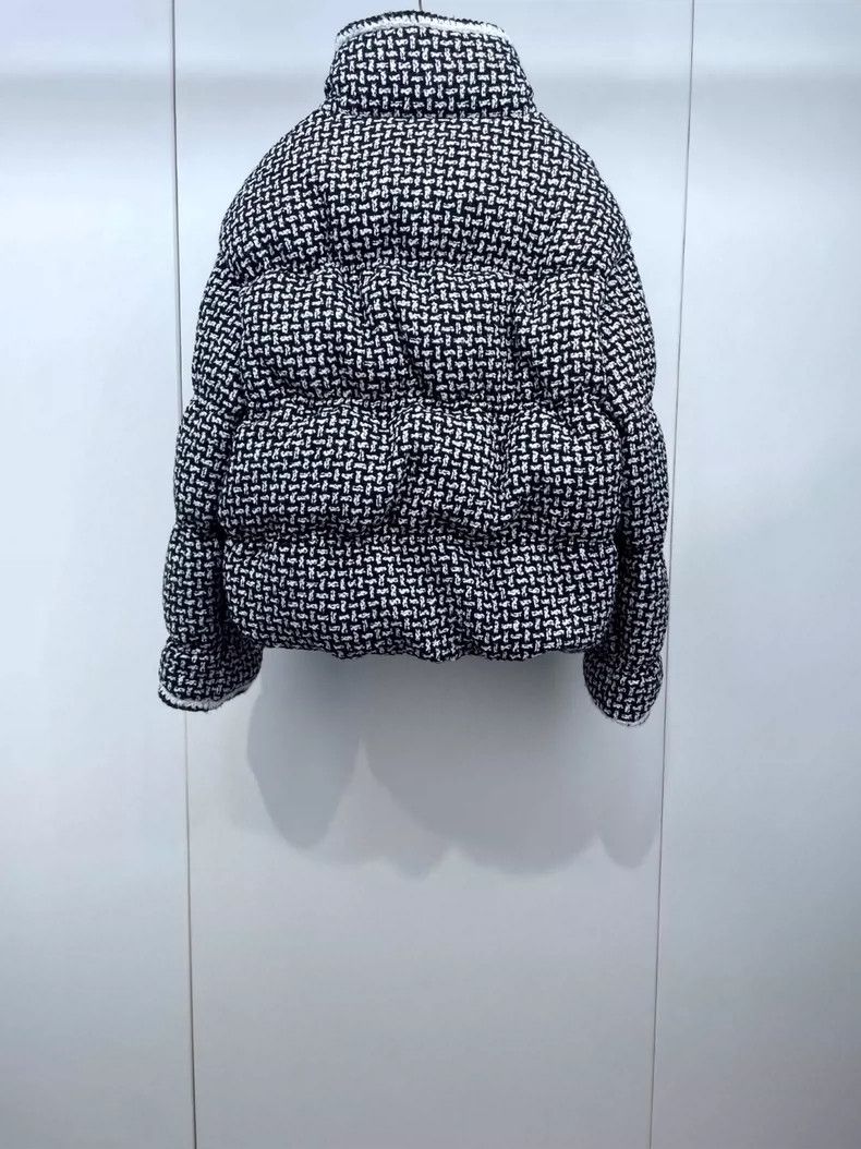 Chanel Chanel Black and white plaid tweed woven down jacket 2504-N Size XXS / US 00 / IT 34 - 3 Thumbnail