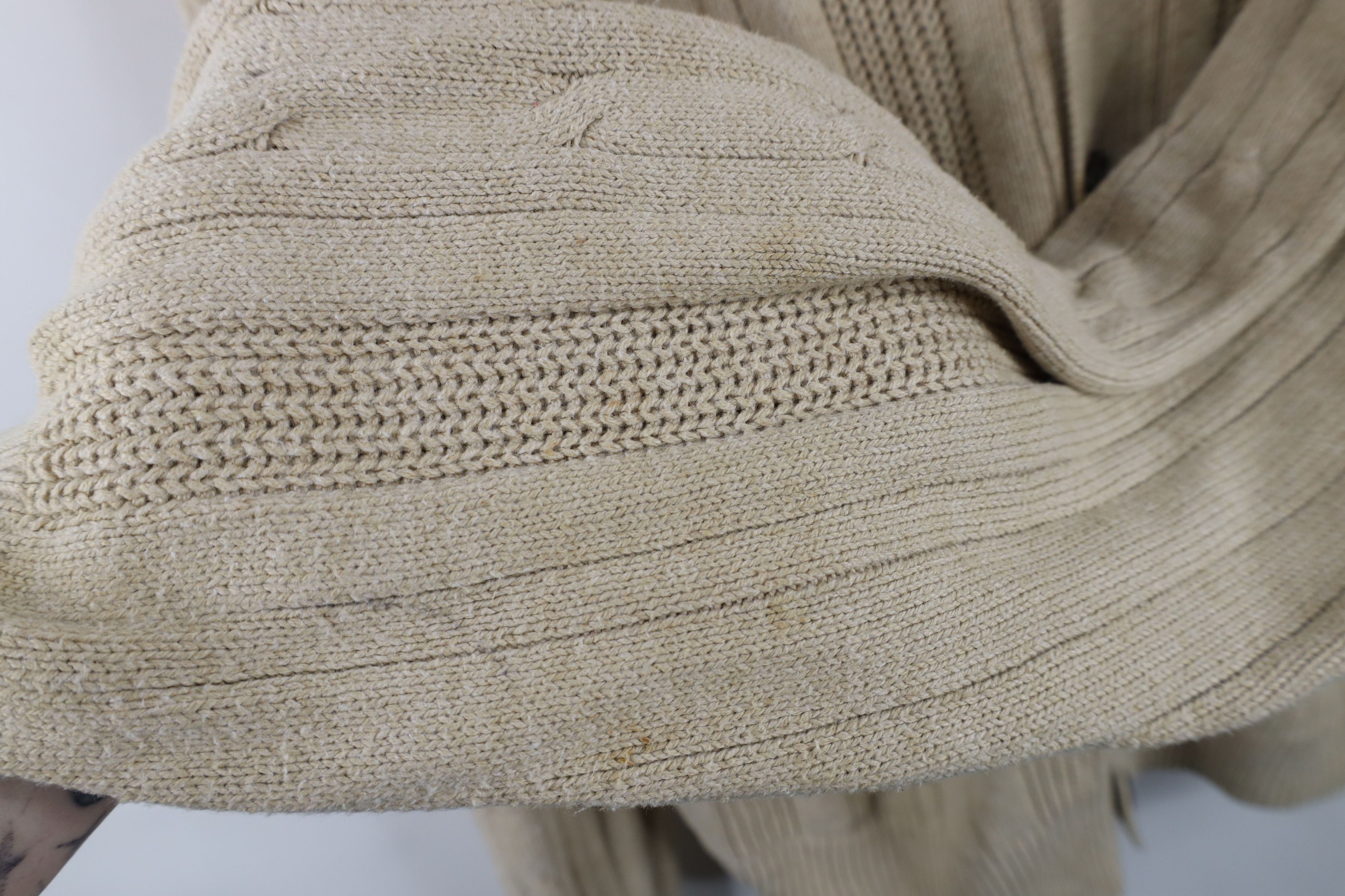 Vintage Vintage 90s Streetwear Chunky Cable Knit Cardigan Sweater Size US XL / EU 56 / 4 - 10 Thumbnail