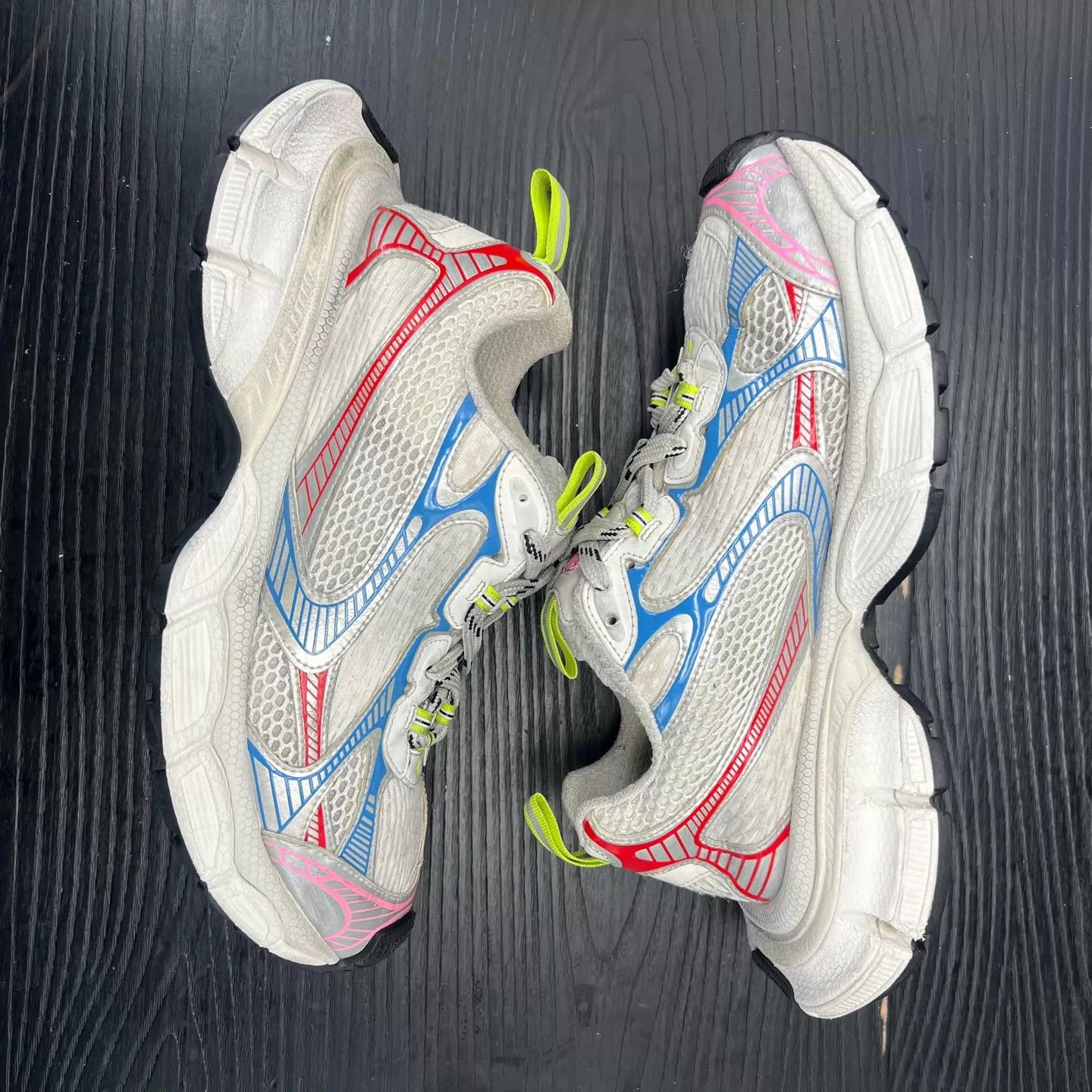 Balenciaga Balenciaga 3XL White Red Blue Colorblock 41 Size US 8 / EU 41 - 7 Thumbnail