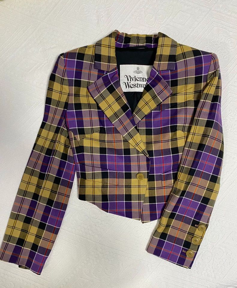 Vivienne Westwood Vivienne Westwood Red and blue plaid suit jacket Size XS / US 0-2 / IT 36-38 - 1 Thumbnail