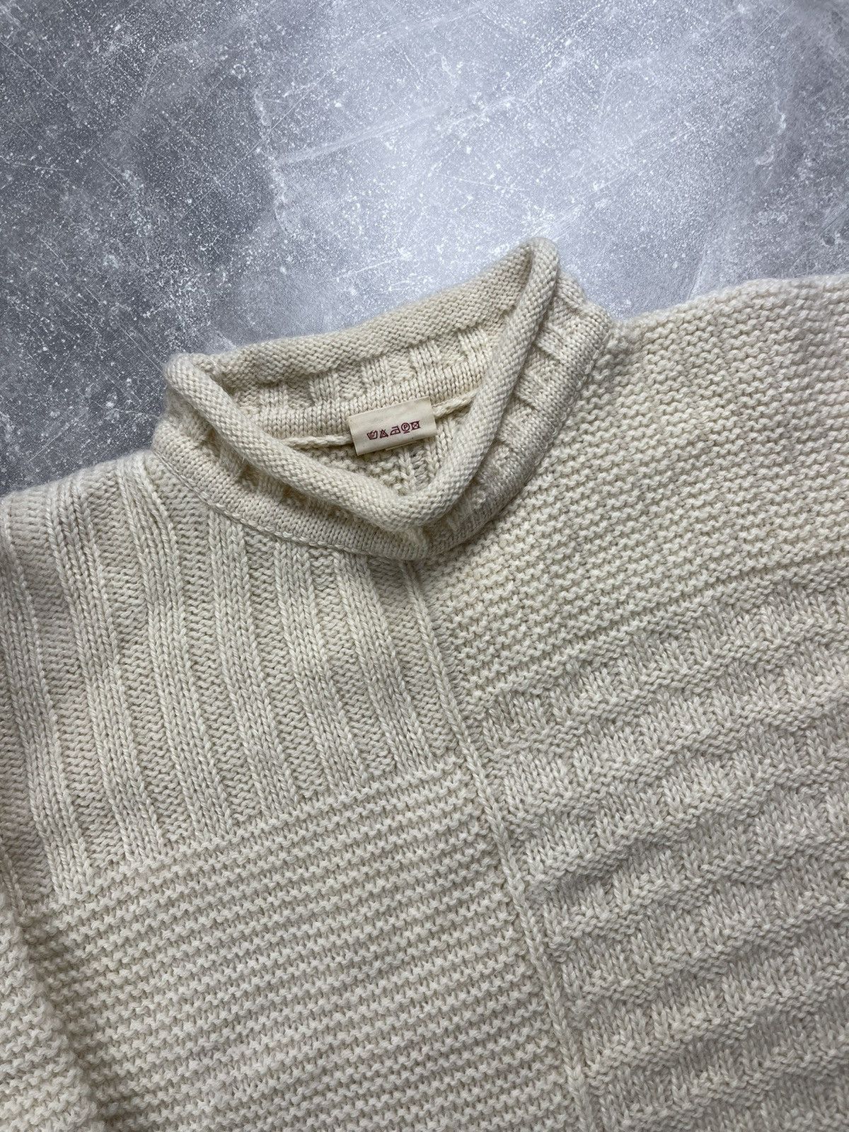 Other Hessnatur 100% Virgin Wool Textured Knit Sweater Cream Size US M / EU 48-50 / 2 - 5 Thumbnail