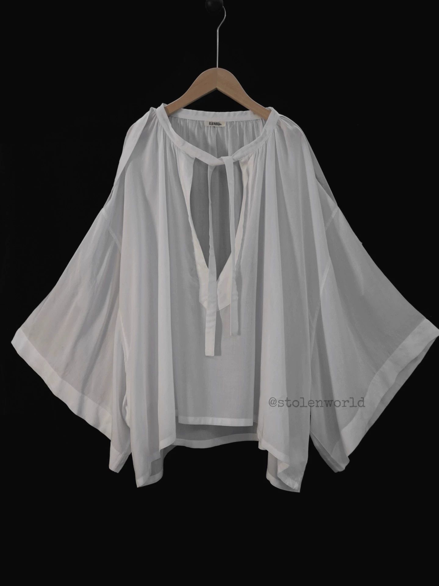 Yohji Yamamoto limi feu women's silk kimono sleeve oversized shirt Size S / US 4 / IT 40 - 1 Thumbnail