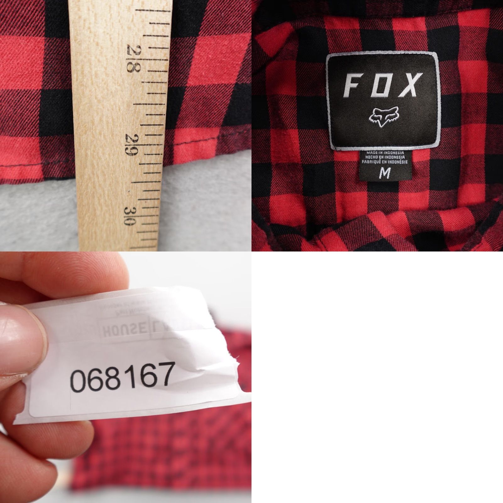Vintage VINTAGE: Fox Shirt Mens M Red Black Plaid Button-Up Flannel Casual Outdoor Size US M / EU 48-50 / 2 - 8 Thumbnail