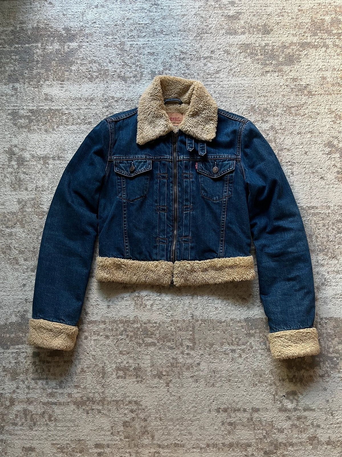 Levi's Levi's 73696 03 Sherpa Boxy Jeans Denim Jacket 2003 Rare Size S / US 4 / IT 40 - 2 Thumbnail