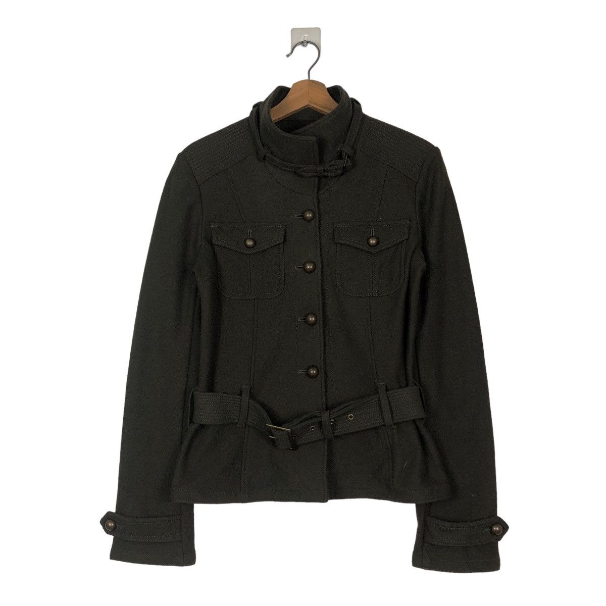 Japanese Brand Cropped Biker Jacket Wool Lounie Japan Bondage Issey Miyake Size M / US 6-8 / IT 42-44 - 1 Thumbnail
