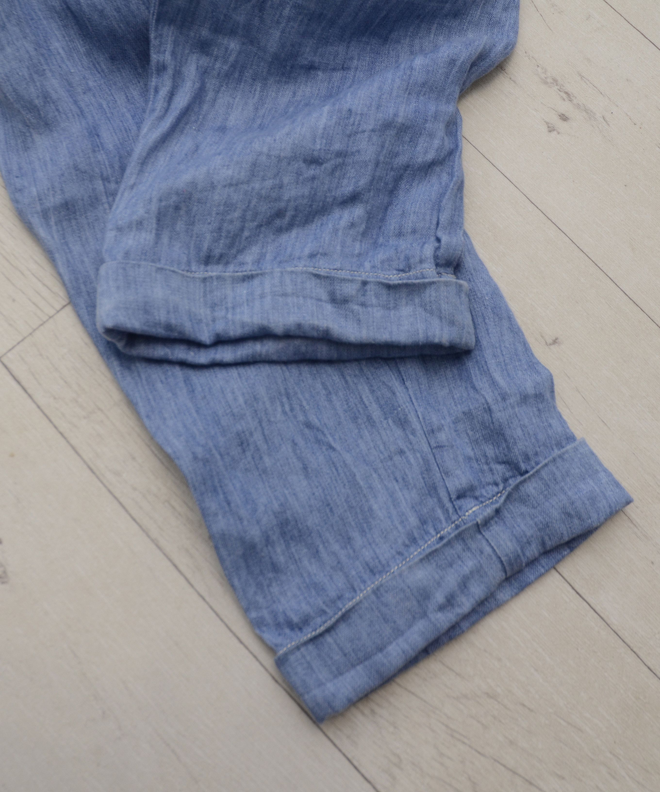 Designer × Gerard Darel Gerard Darel Paris Denim Cropped Jumpsuit Linen Overall Size 26" / US 2 / IT 38 - 7 Thumbnail