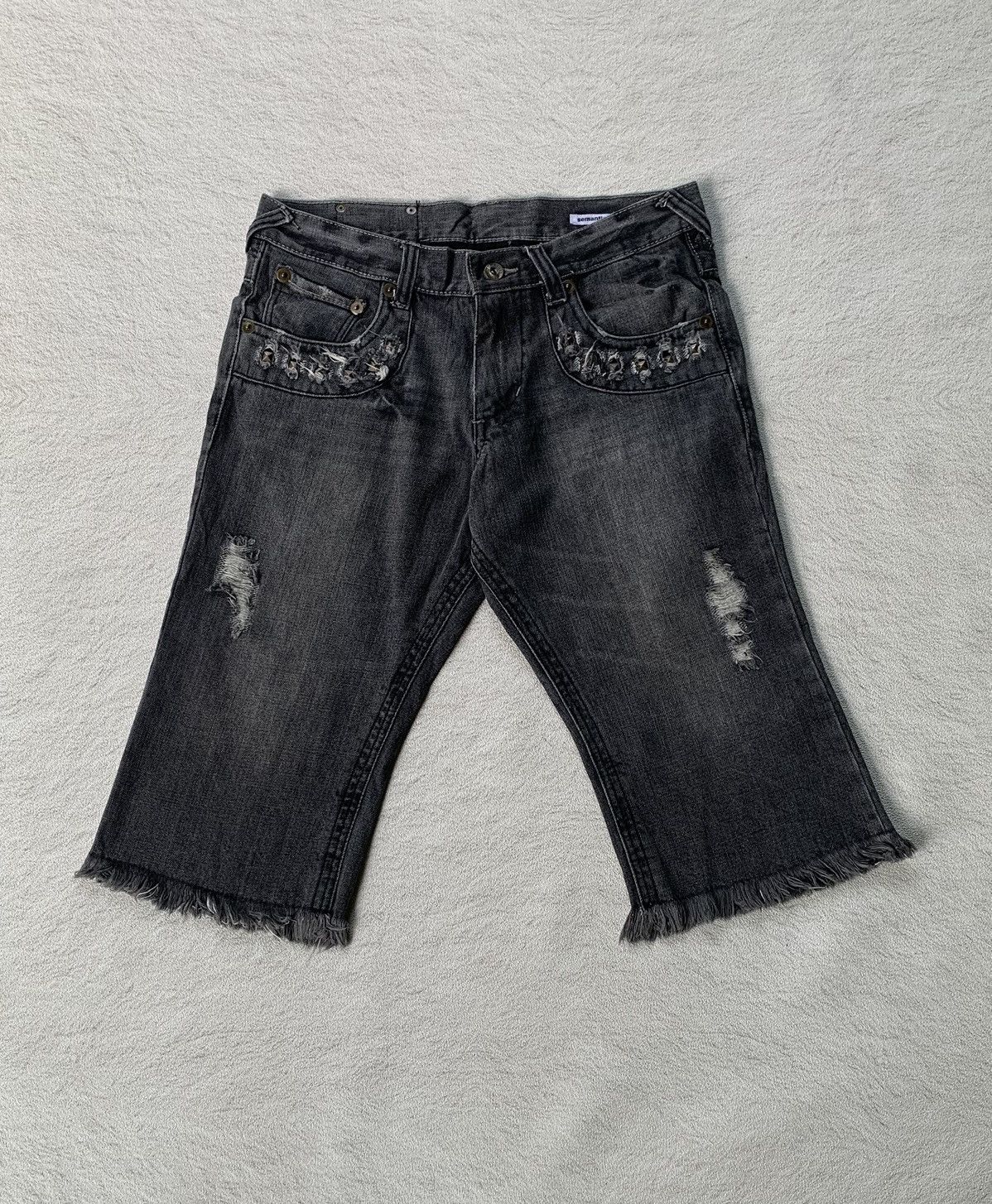 2000s Semanticdesign Distressed Short