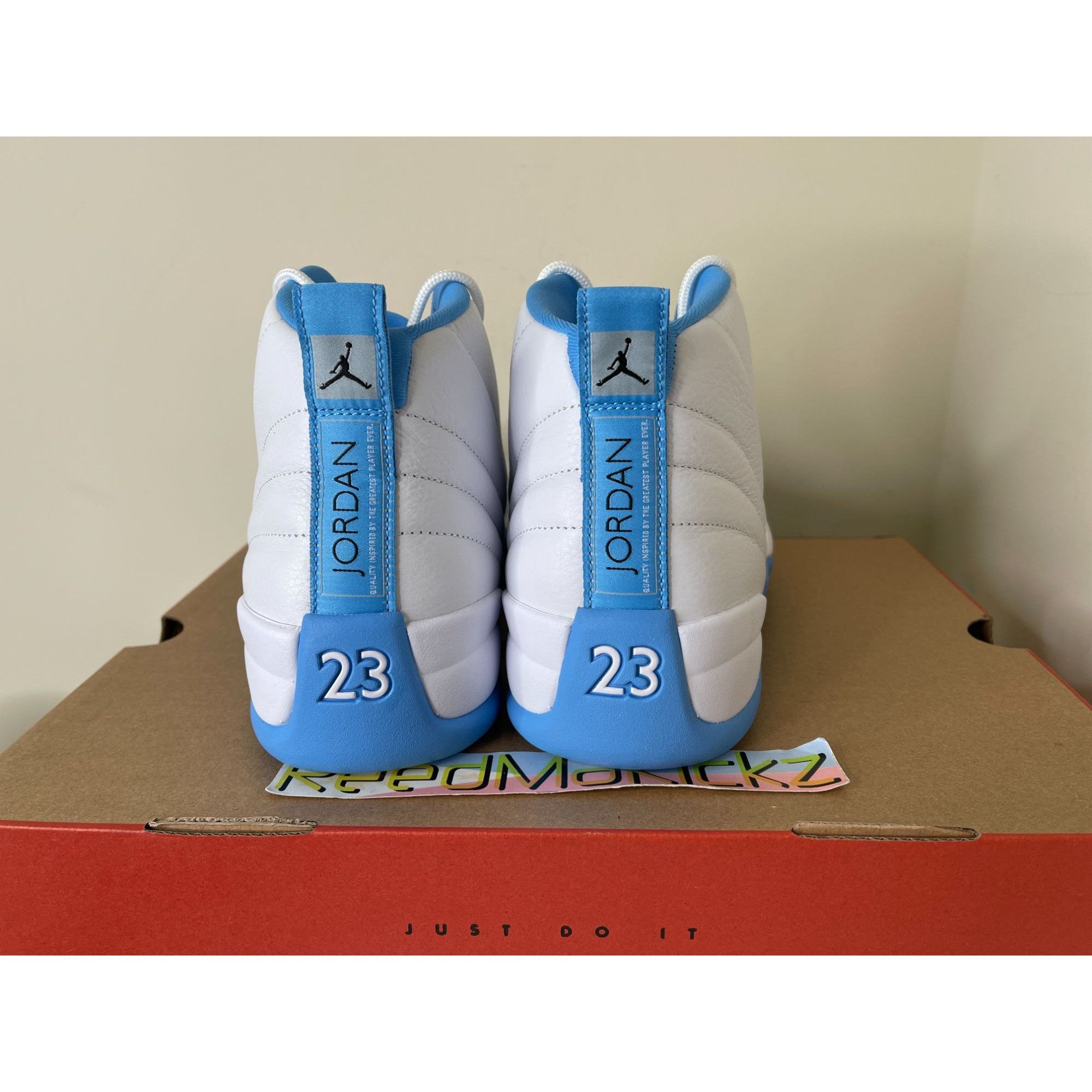 Jordan Brand Jordan 12 Retro 2025 Melo White Blue Mens 11.5us Size US 11.5 / EU 44-45 - 5 Thumbnail