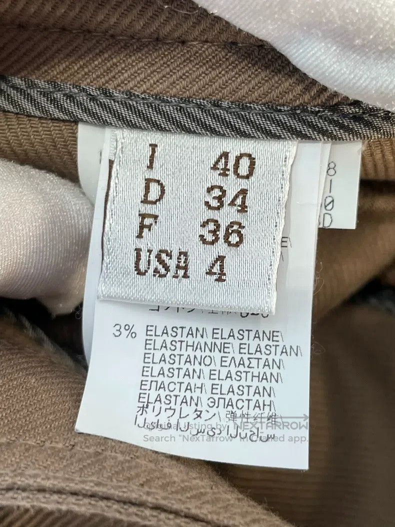 Brunello Cucinelli Brunello Cucinelli Khaki Beaded Cotton Casual Trousers Size 26" / US 2 / IT 38 - 7 Thumbnail