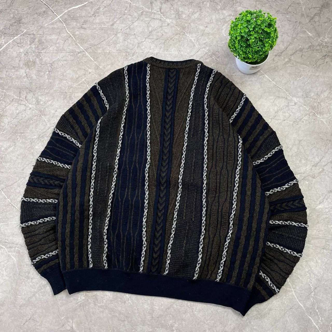 Japanese Brand Wool Knit Sweater 3D Multicolor Coogi Style Mens Size 58 Size US XL / EU 56 / 4 - 6 Thumbnail