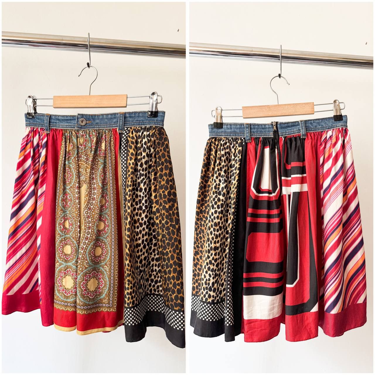 Dolce & Gabbana Dolce & Gabbana D&G Multicolor Silk Skirt Size 27" / US 4 / IT 40 - 2 Thumbnail