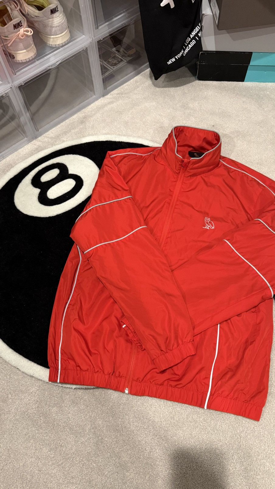 October's Very Own OVO Red Windbreaker Jacket Size US XL / EU 56 / 4 - 2 Thumbnail