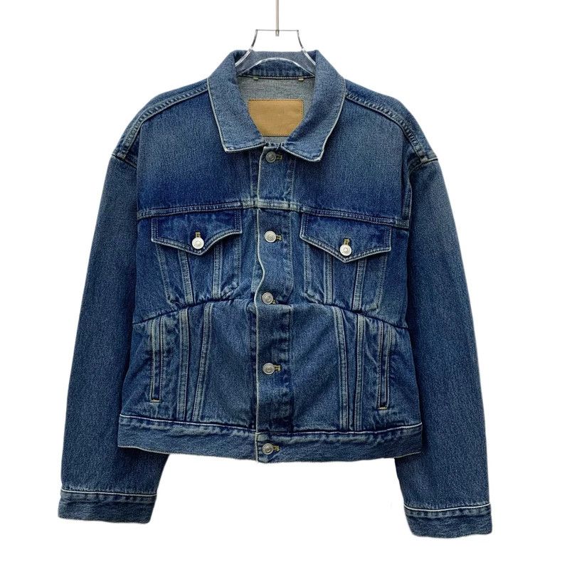 Balenciaga Balenciaga size 36 Navy washed cotton lapel single-breaste Size US XS / EU 42 / 0 - 1 Thumbnail