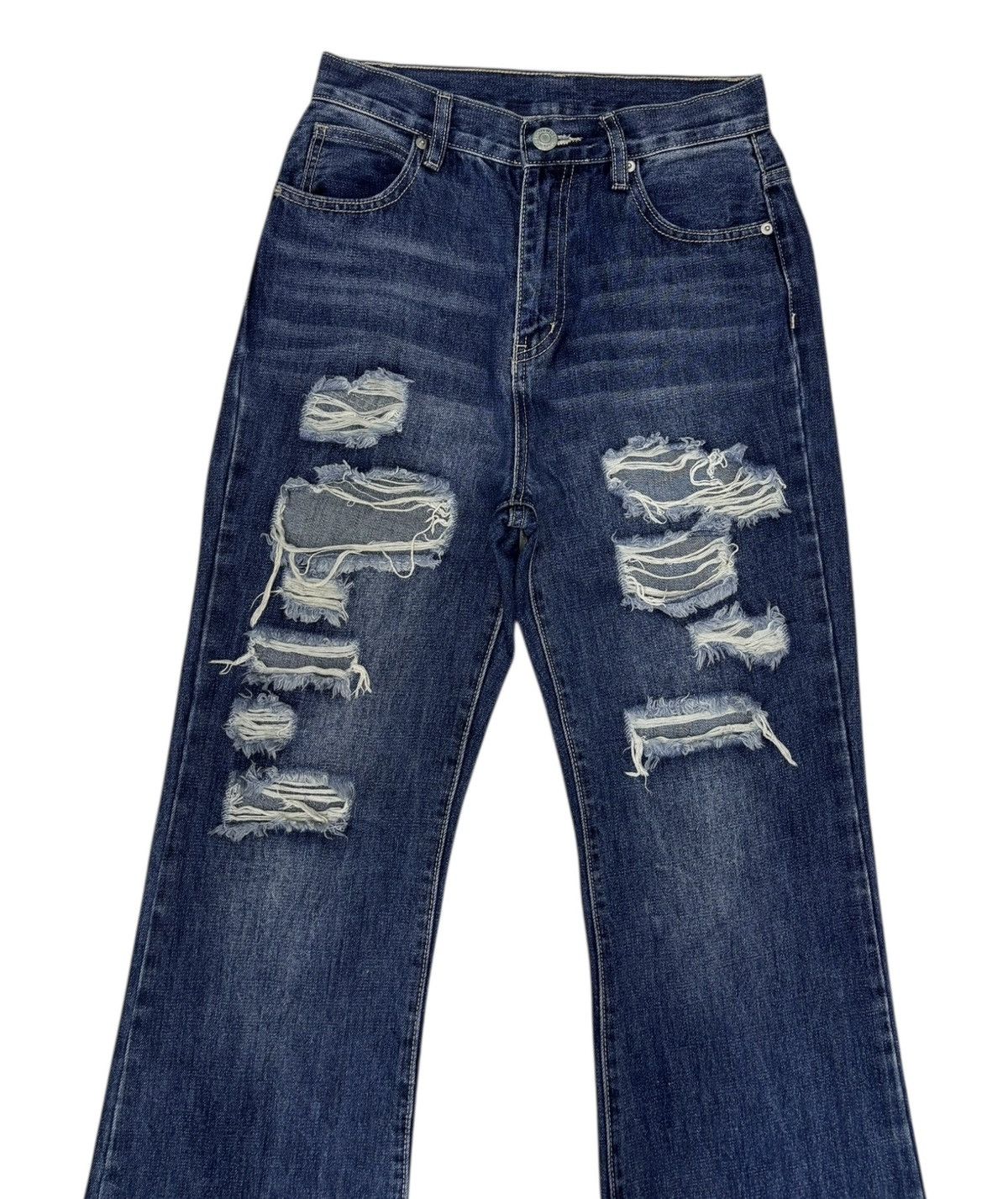 Hysteric Glamour Flared Custom Made Distressed Denim Jean
