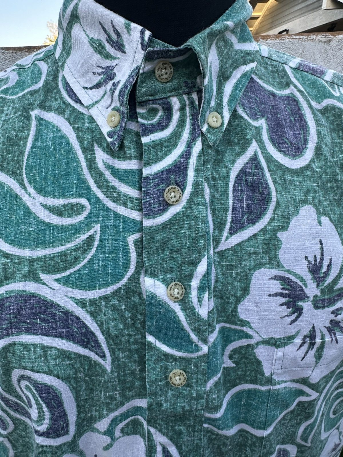 Reyn Spooner PreOwned Reyn Spooner Green Hawaiian Print Men's M Size US M / EU 48-50 / 2 - 3 Thumbnail