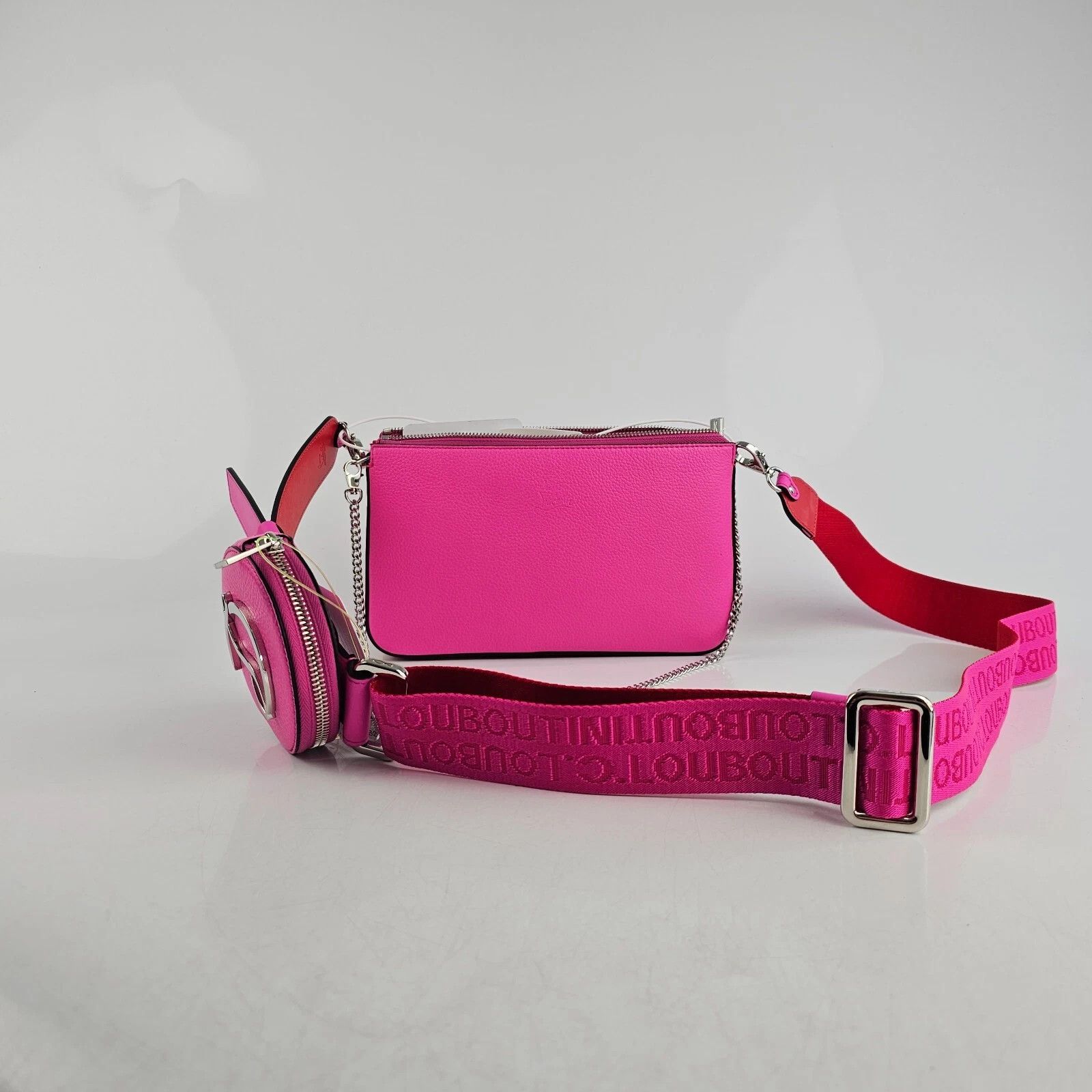 CHRISTIAN LOUBOUTIN Loubila Hybrid Pink Leather SB New