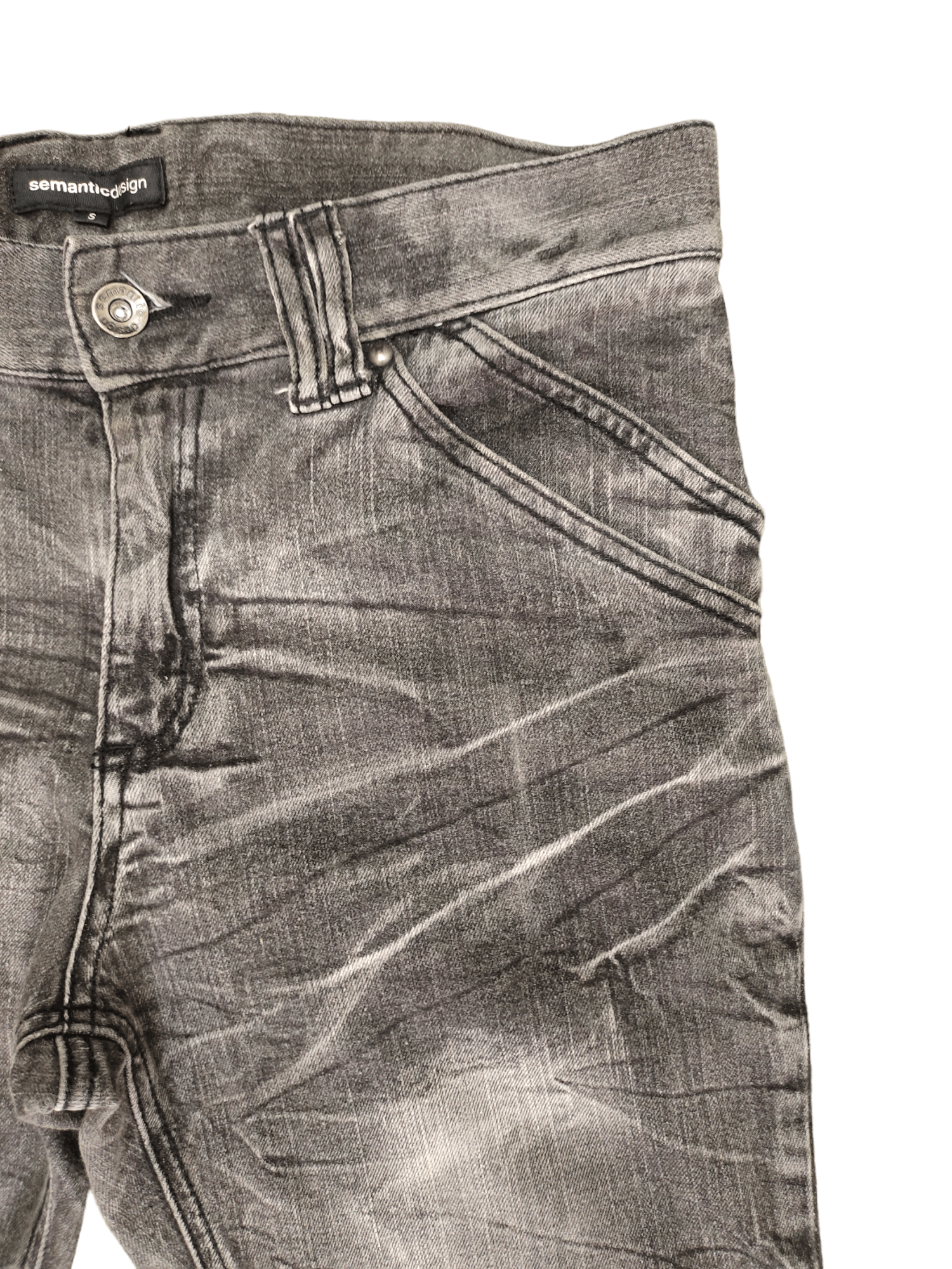 semanticdesign Semantic Design Japan Clawmark Curved Skinny Denim Pants Size US 30 / EU 46 - 3 Thumbnail
