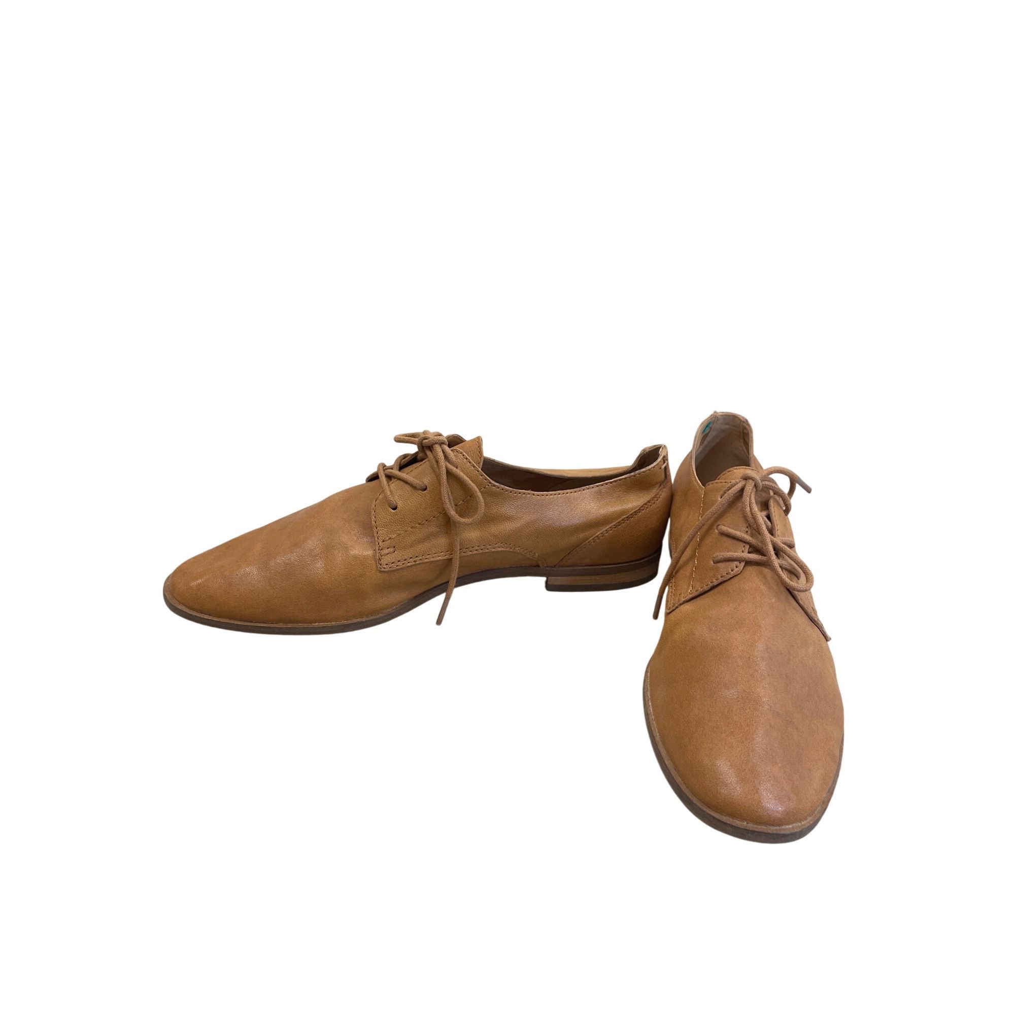Frye Frye & Co Womens Brown Leather Lace-Up Oxford Flat Shoes Siz Size US 10 / IT 40 - 2 Thumbnail