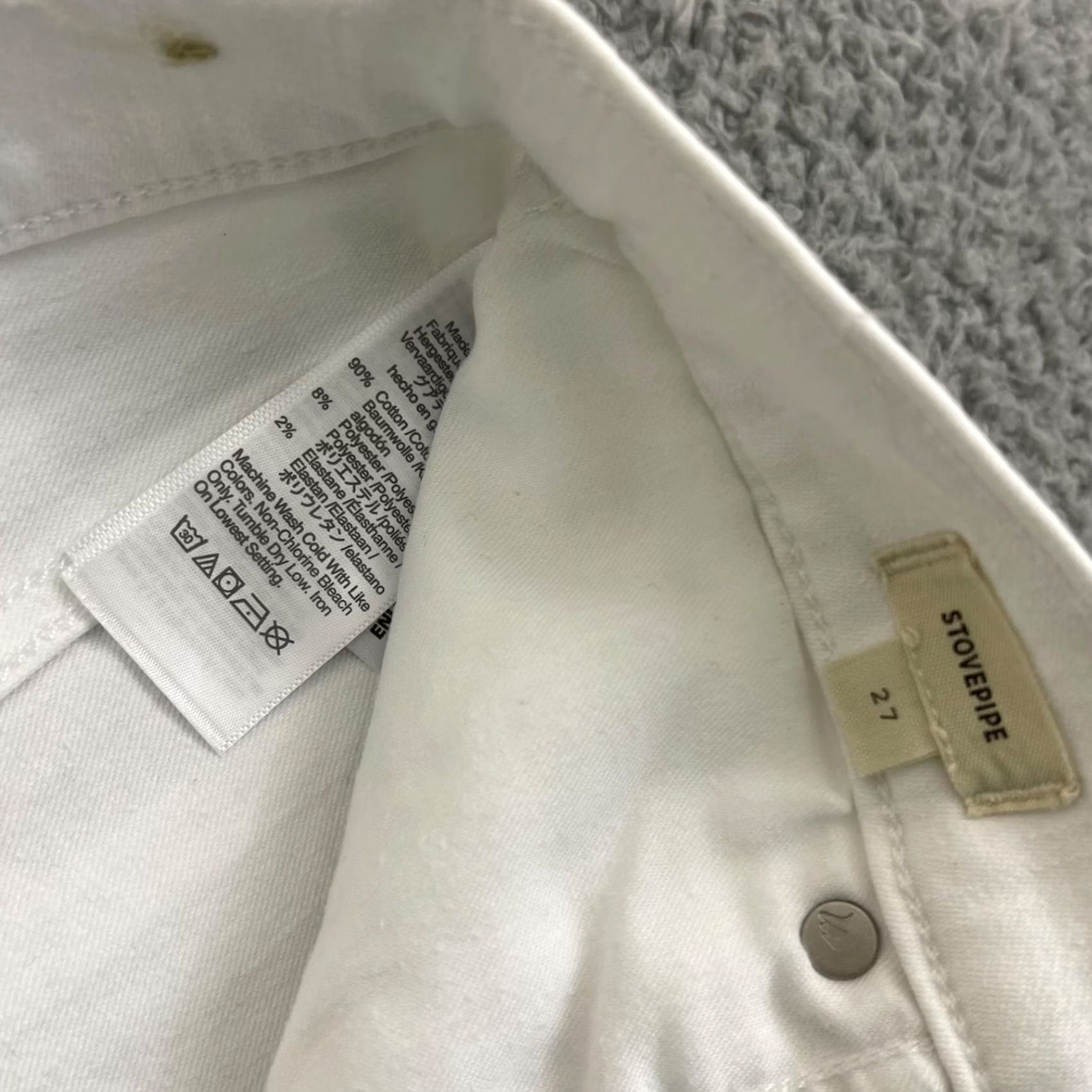 Madewell Madewell Jeans Women's 28x26 Stovepipe White High Waisted Stretch 5-Pocket Denim Size 27" / US 4 / IT 40 - 5 Thumbnail