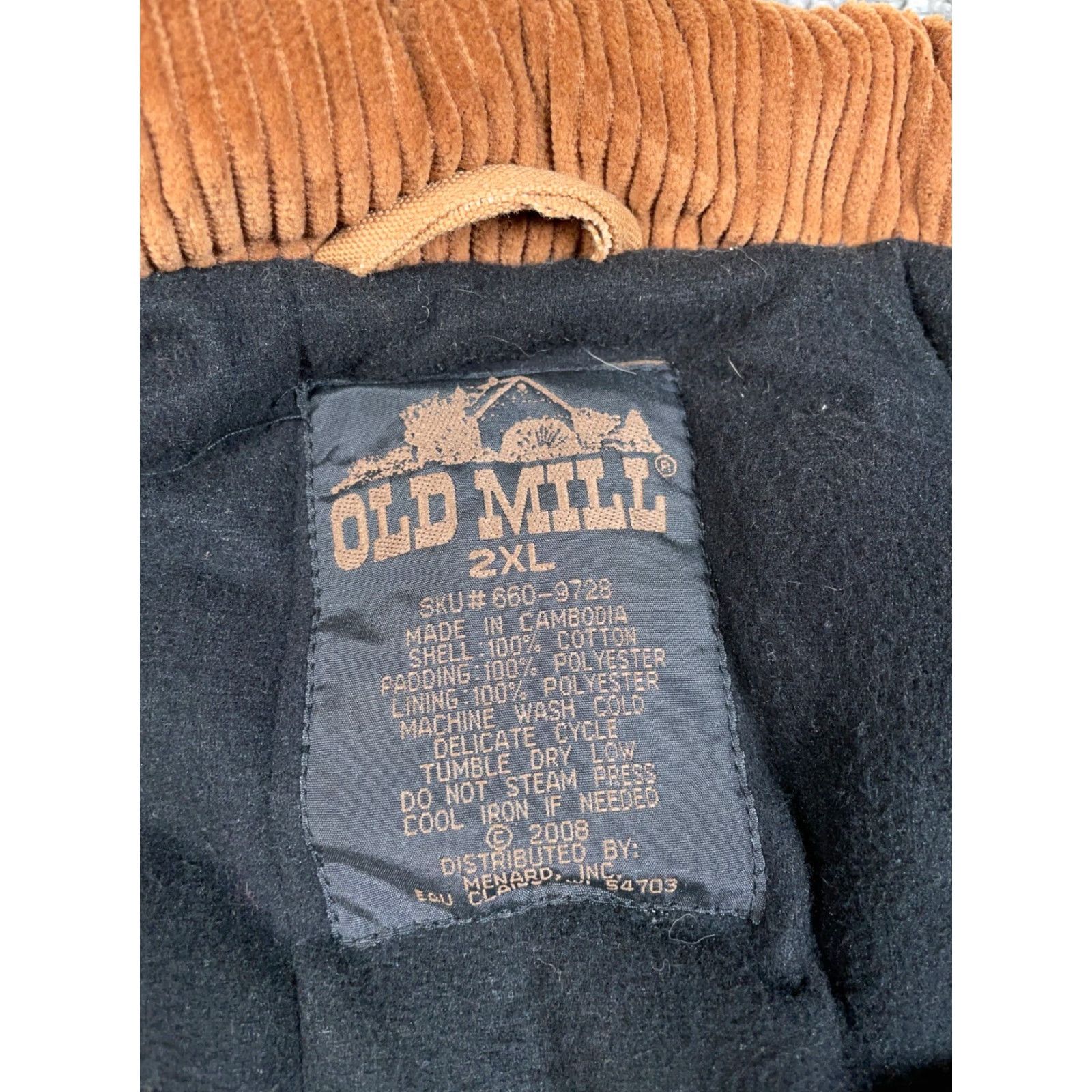 MILLY Menards Old Mill Canvas Zip Up Vest Bomber Jacket Short Casual Size US XXL / EU 58 / 5 - 3 Thumbnail