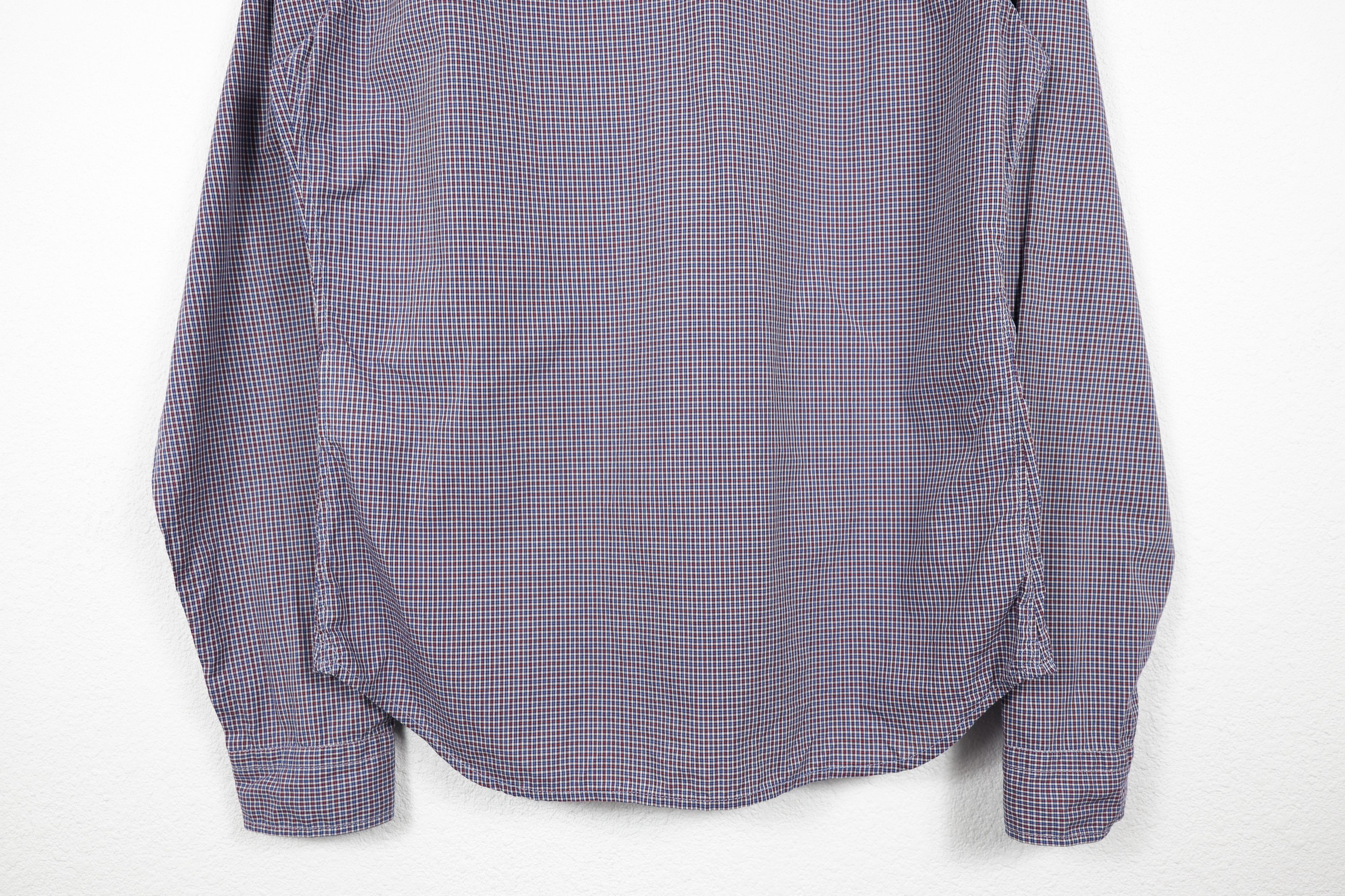 Prada Prada Red Rubber Logo Multicolor Check Shirt Size US M / EU 48-50 / 2 - 10 Thumbnail