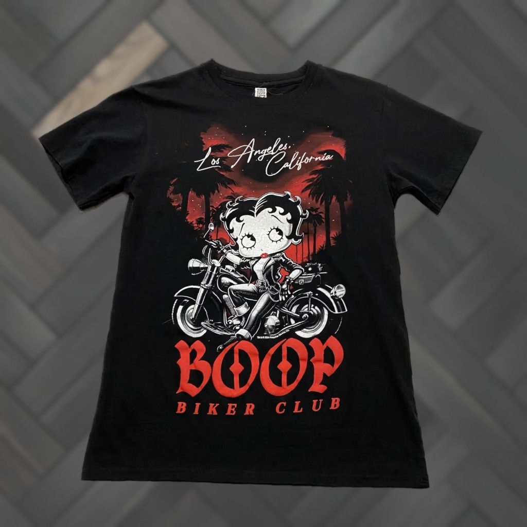 Vintage VINTAGE Betty Boop Shirt Mens Small Black Biker Club LA Graphic Tee Brisco Brands Size US S / EU 44-46 / 1 - 1 Thumbnail
