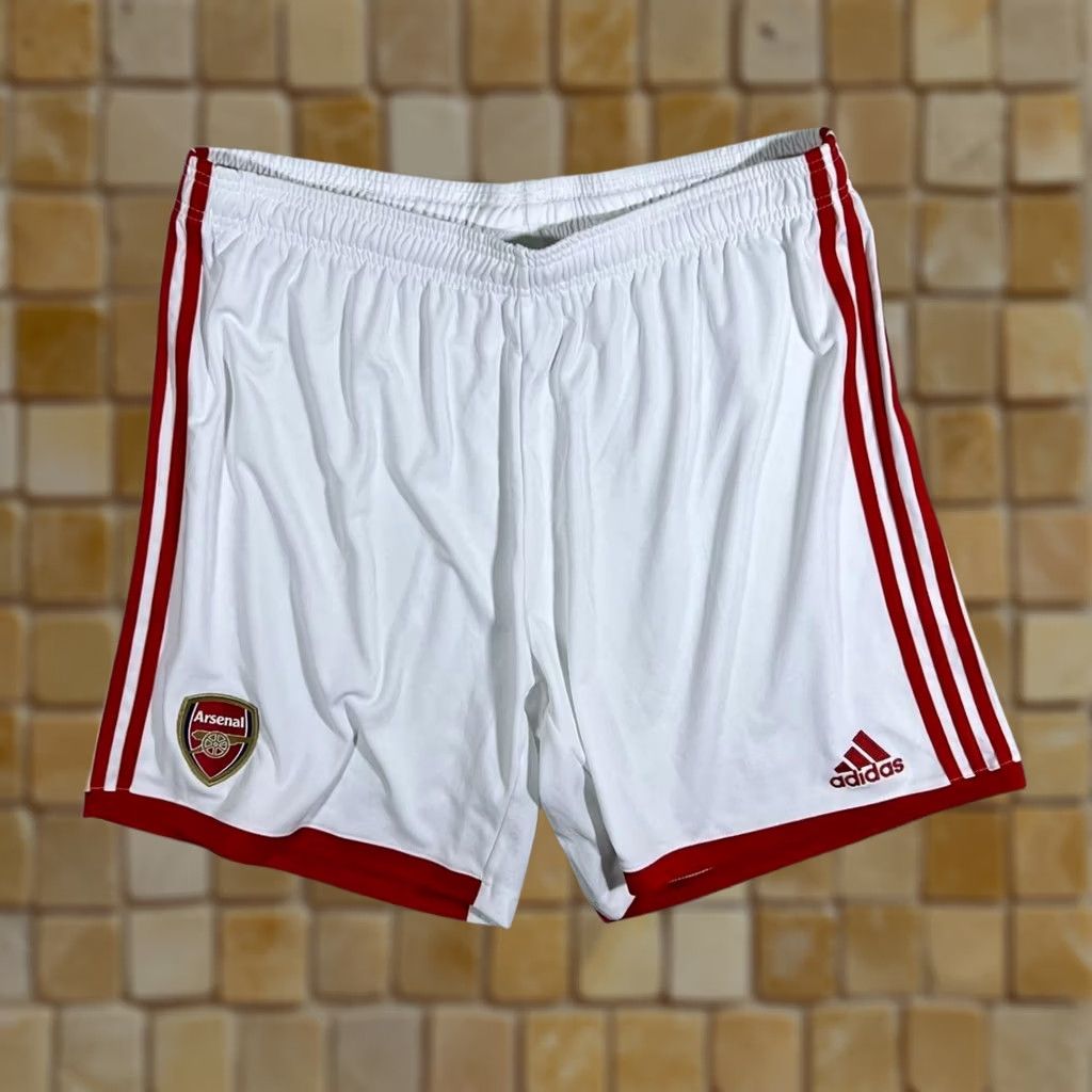 Adidas Adidas Arsenal FC Gunners 2020/21 Football Shorts XXL Men White/Red Athletic Activewear Size US 39 - 1 Thumbnail