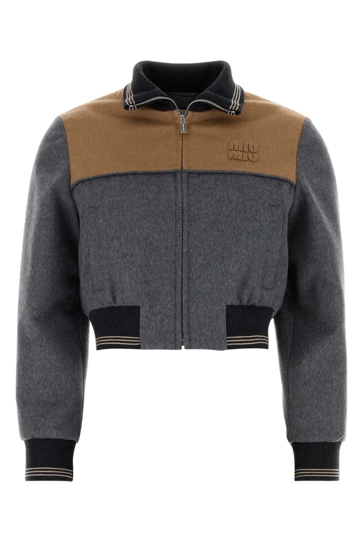 Miu Miu Two-Tone Velour Jacket Size S / US 4 / IT 40 - 1 Thumbnail