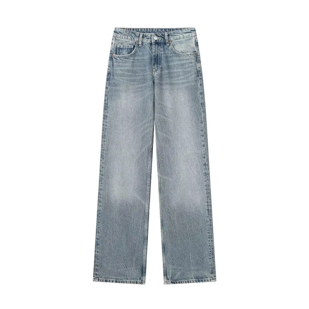 image of Women Casual Streetwear Long Jean in Blue (Size 29)