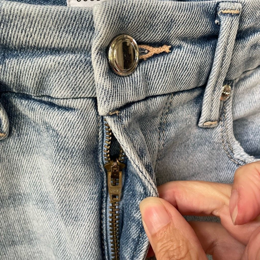 Other Good American Good Waist Distressed Jeans High Rise Blue675 Size 28" / US 6 / IT 42 - 6 Thumbnail