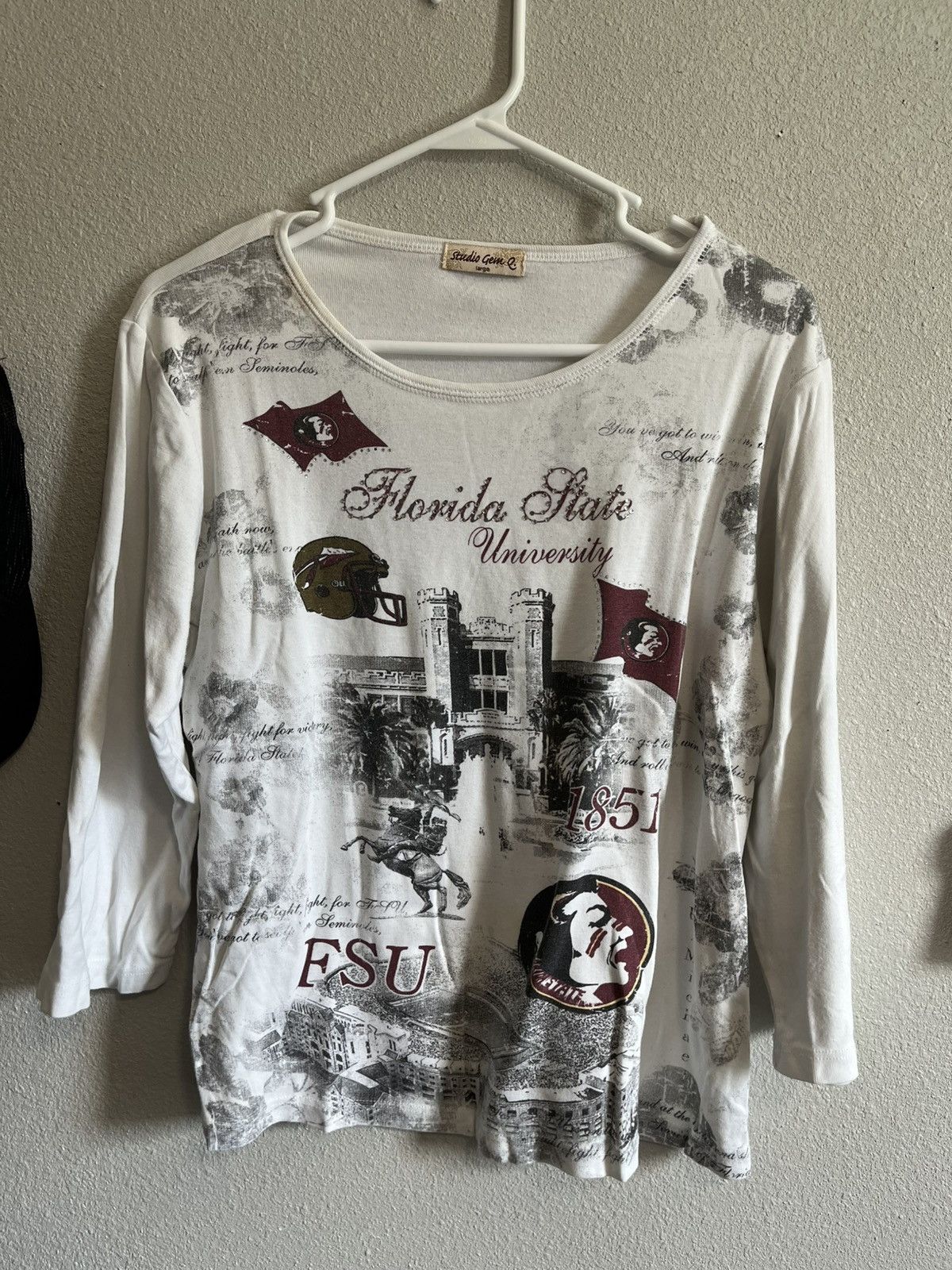 Vintage FSU Seminoles Graphic large Long Sleeve Shirt by Biddle Girl Size US L / EU 52-54 / 3 - 1 Thumbnail
